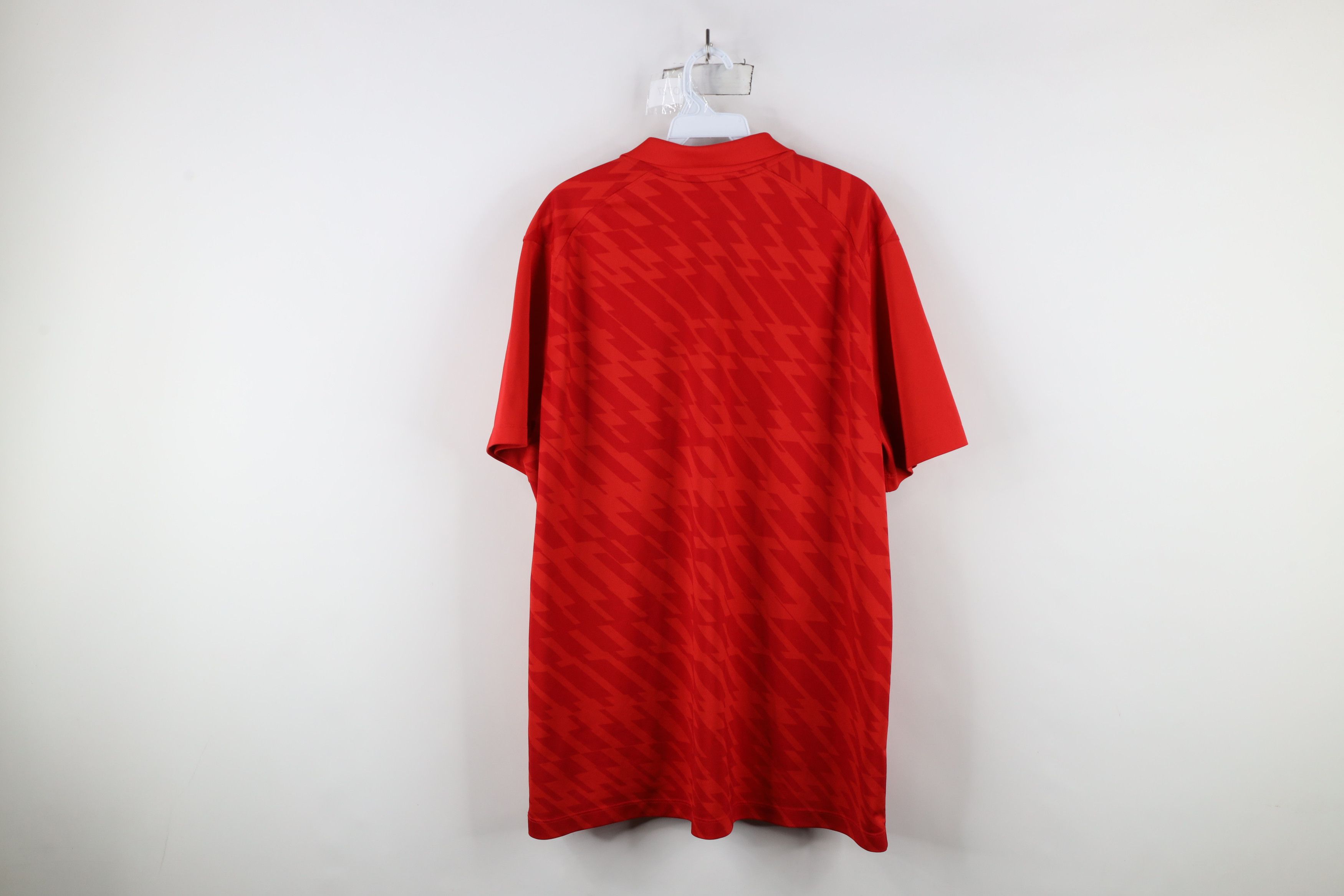 Nike × Vintage Nike Ohio State University Football Geometric Polo Shirt Red Size US XL / EU 56 / 4 - 10 Thumbnail