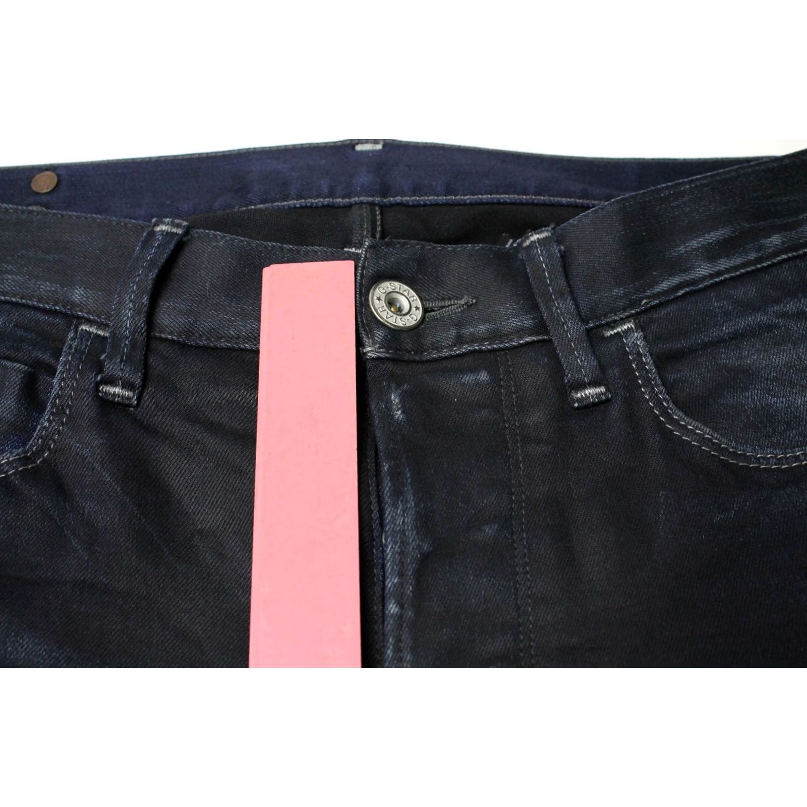 G-Star G-STAR Blades Slim Tapered Jeans Men W29/L30 Dark Blue Button Stretch Faded Size US 29 - 7 Thumbnail