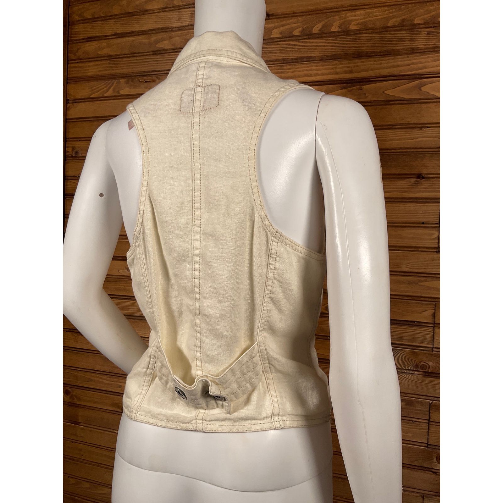 Rusty Vintage Y2K Rusty Surf Brand Linen 2 Button Vest Small Size S / US 4 / IT 40 - 6 Thumbnail