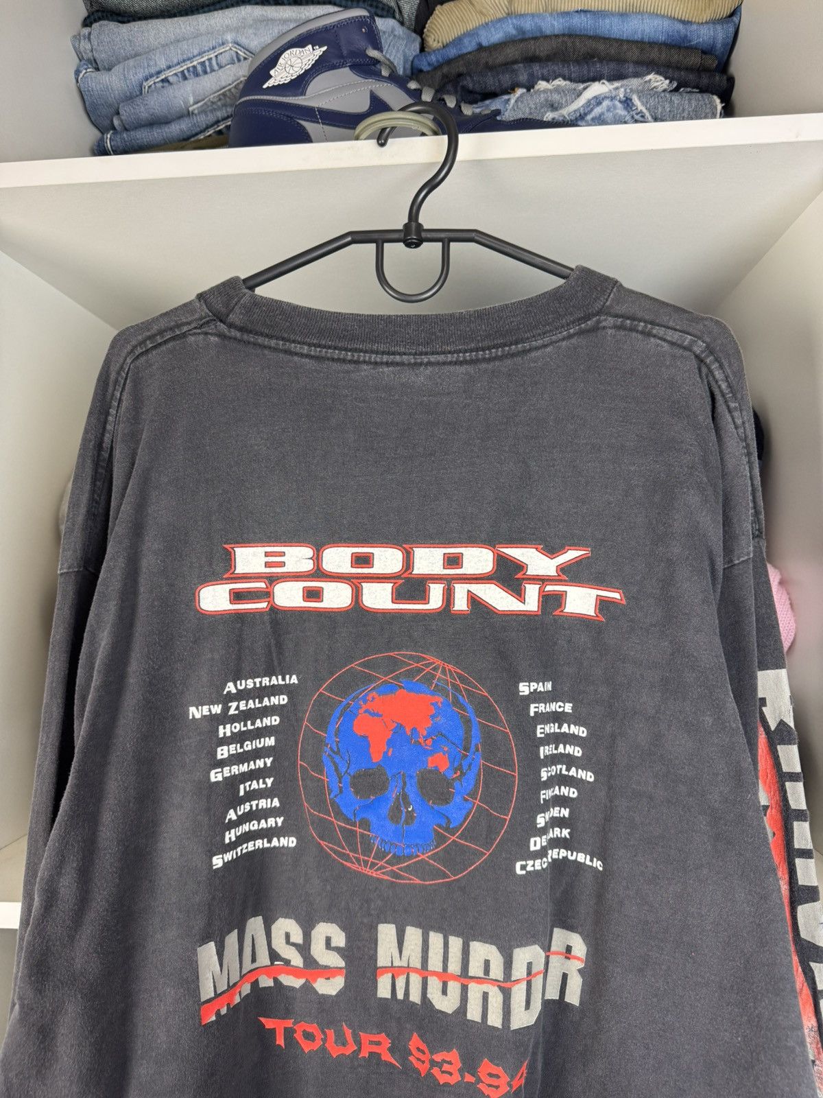 Band Tees Vntg Body Count Born Dead Tour 1993 1994 Longsleeve T-Shirt Size US XL / EU 56 / 4 - 16 Thumbnail