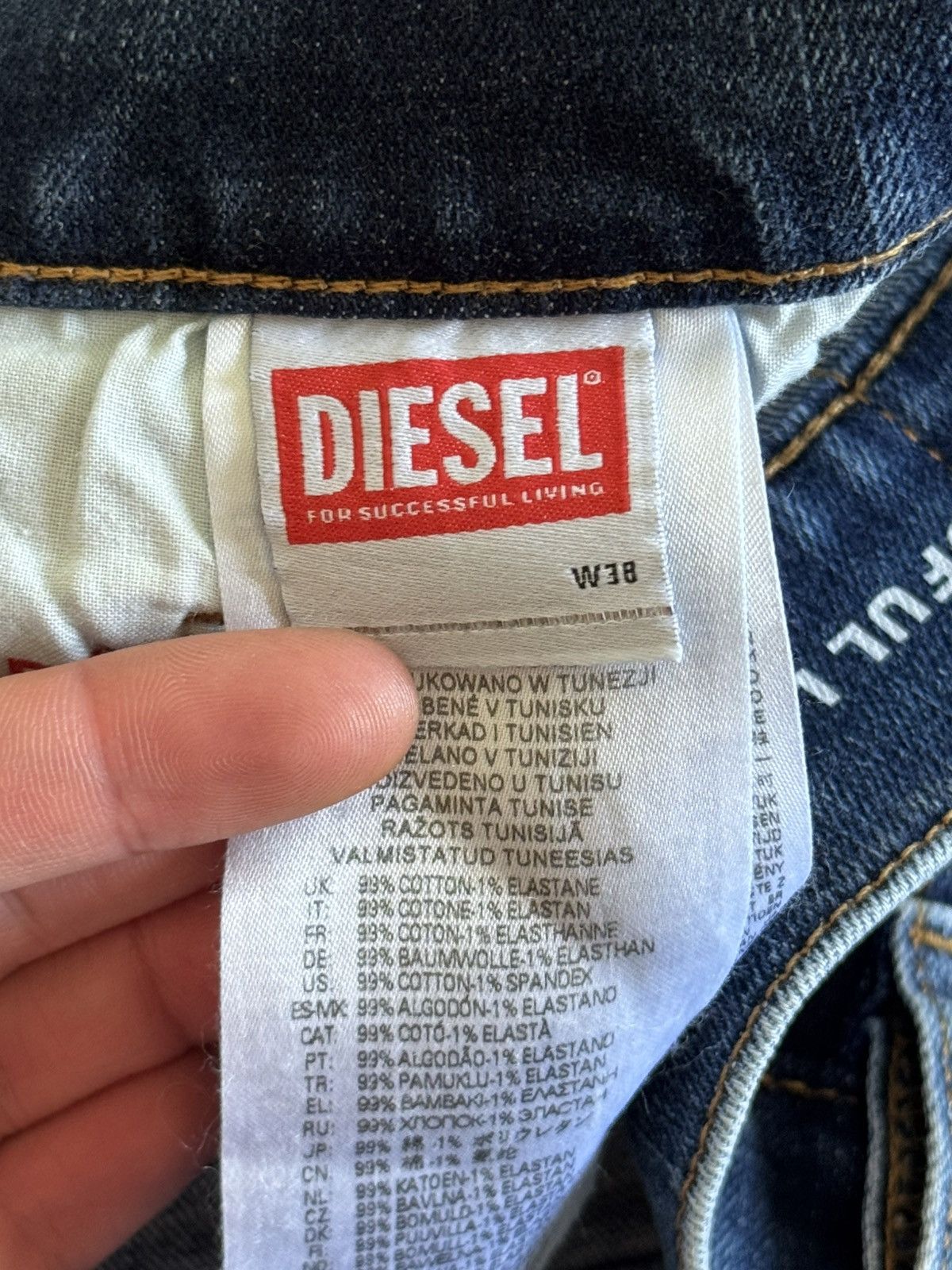 Diesel Diesel 38/34 2019 D-Strukt denim pants trousers jeans y2k Size US 38 / EU 54 - 10 Thumbnail
