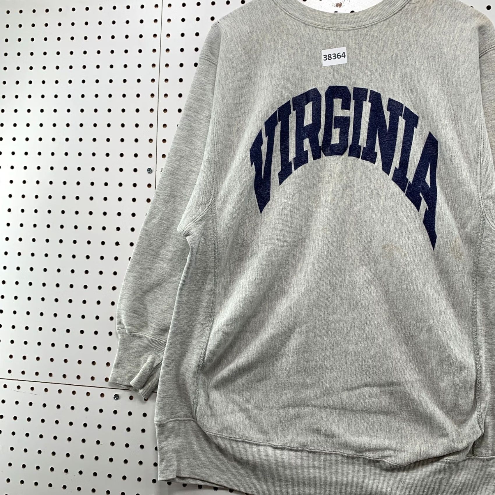 Champion VINTAGE Virginia Cavaliers Sweatshirt Men 2XL Gray Champion Reverse Weave 90s USA University Crew Neck Long Sleeve Pullover Fleece Sweatshirt Mens Size US XXL / EU 58 / 5 - 3 Thumbnail