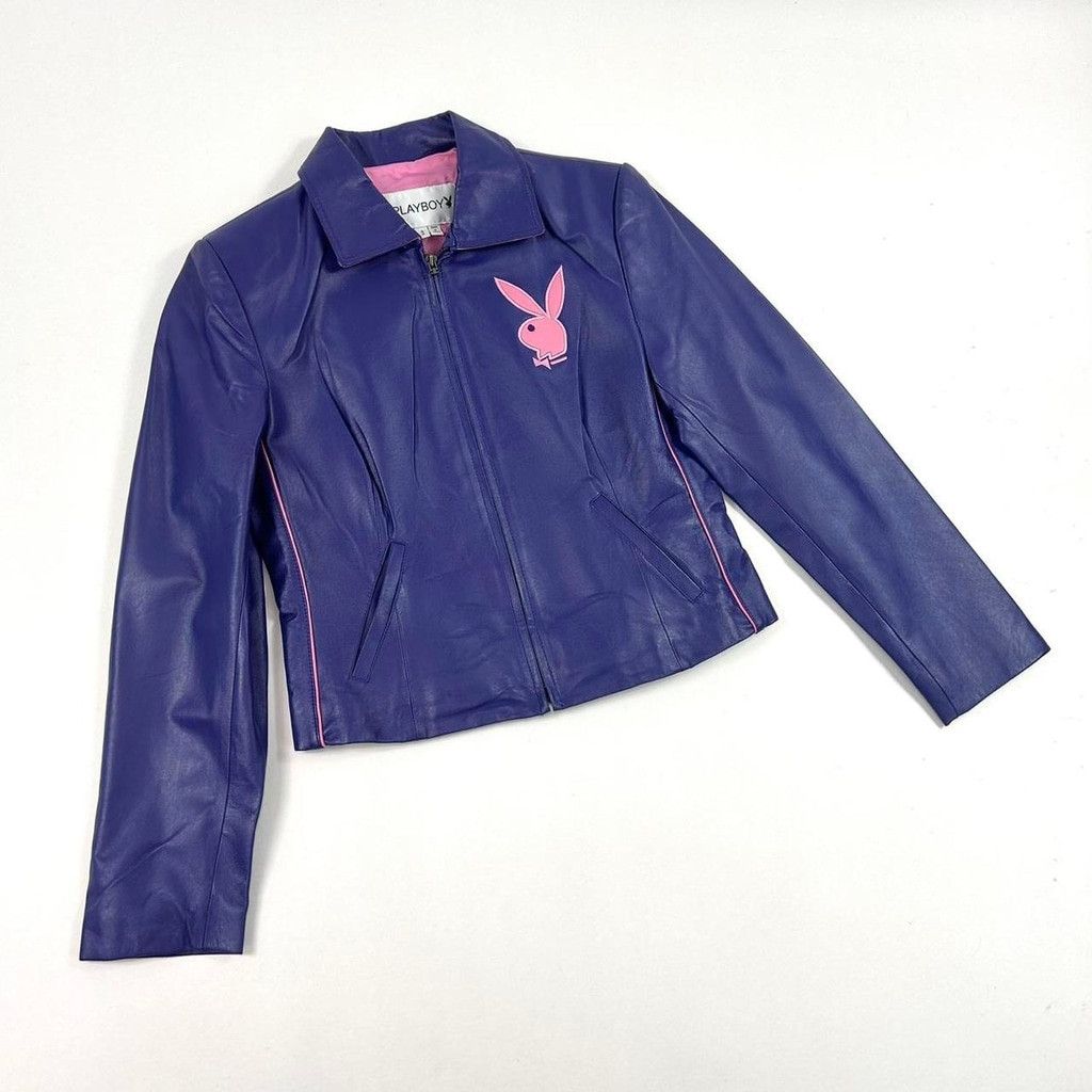 Playboy y2k Playboy purple genuine leather purple jacket Size S / US 4 / IT 40 - 1 Thumbnail