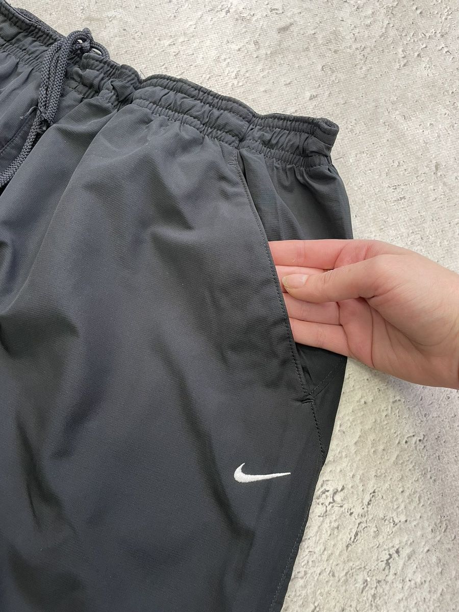 Nike Nike Black Track Pants Green Stripe Y2K Tech Size US 35 - 4 Thumbnail