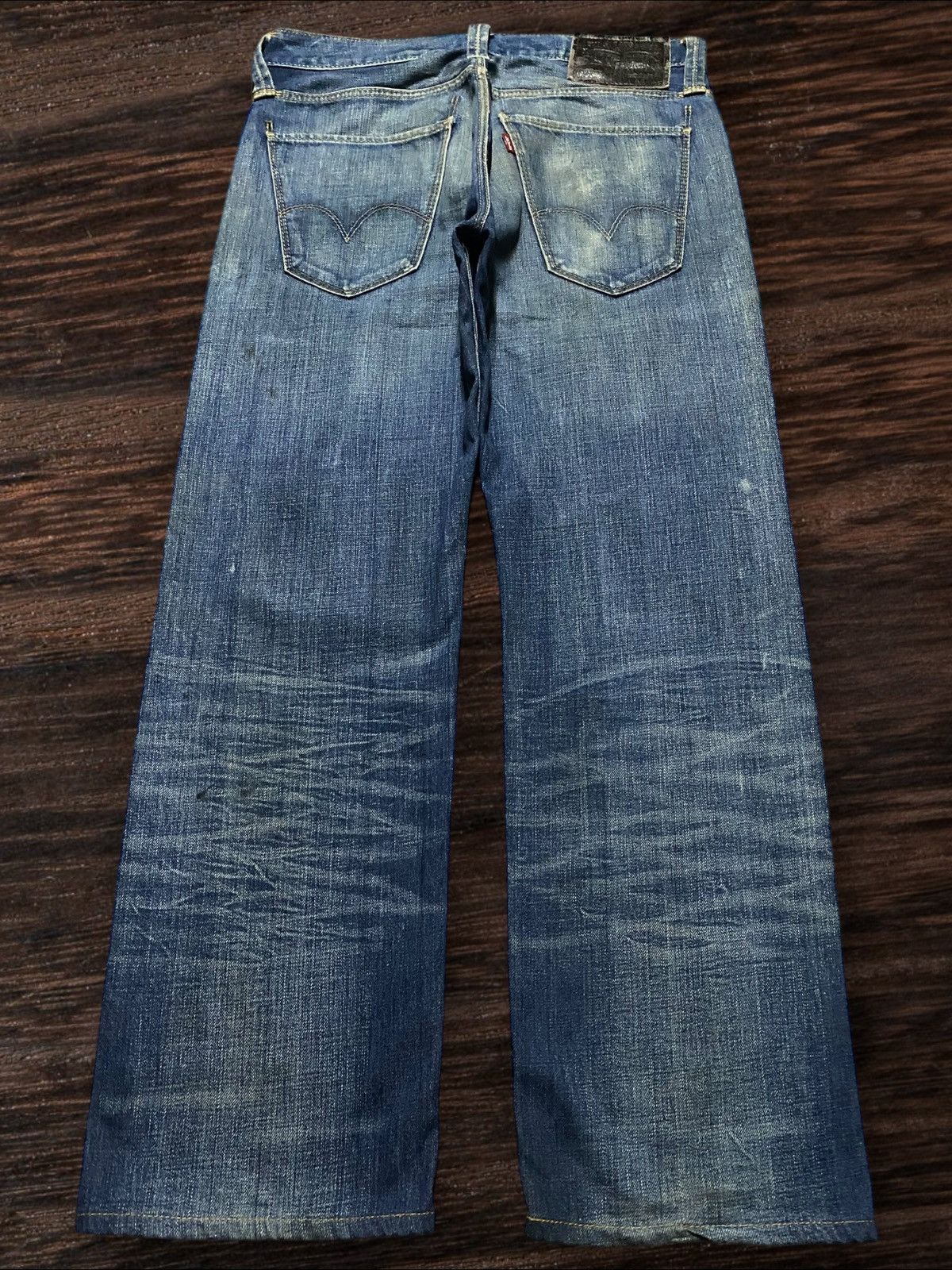Levi's Vintage Levis Y2K Blue Wash Patches Distressed Loose Jeans Size US 32 / EU 48 - 2 Thumbnail