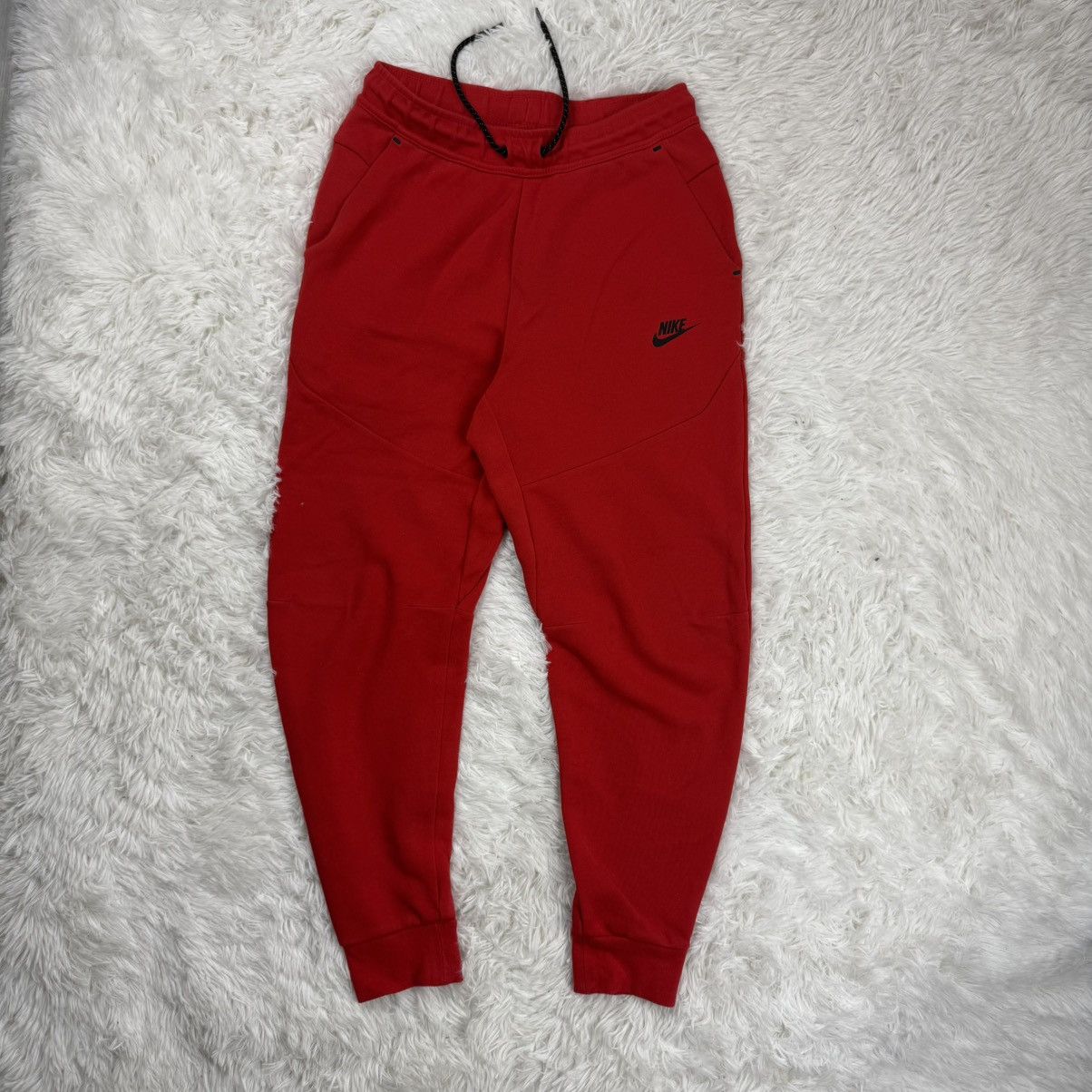 Nike ❤️Nike Red Tech Fleece Pants S/30 Streetwear Drill Y2K Size US 30 / EU 46 - 1 Thumbnail