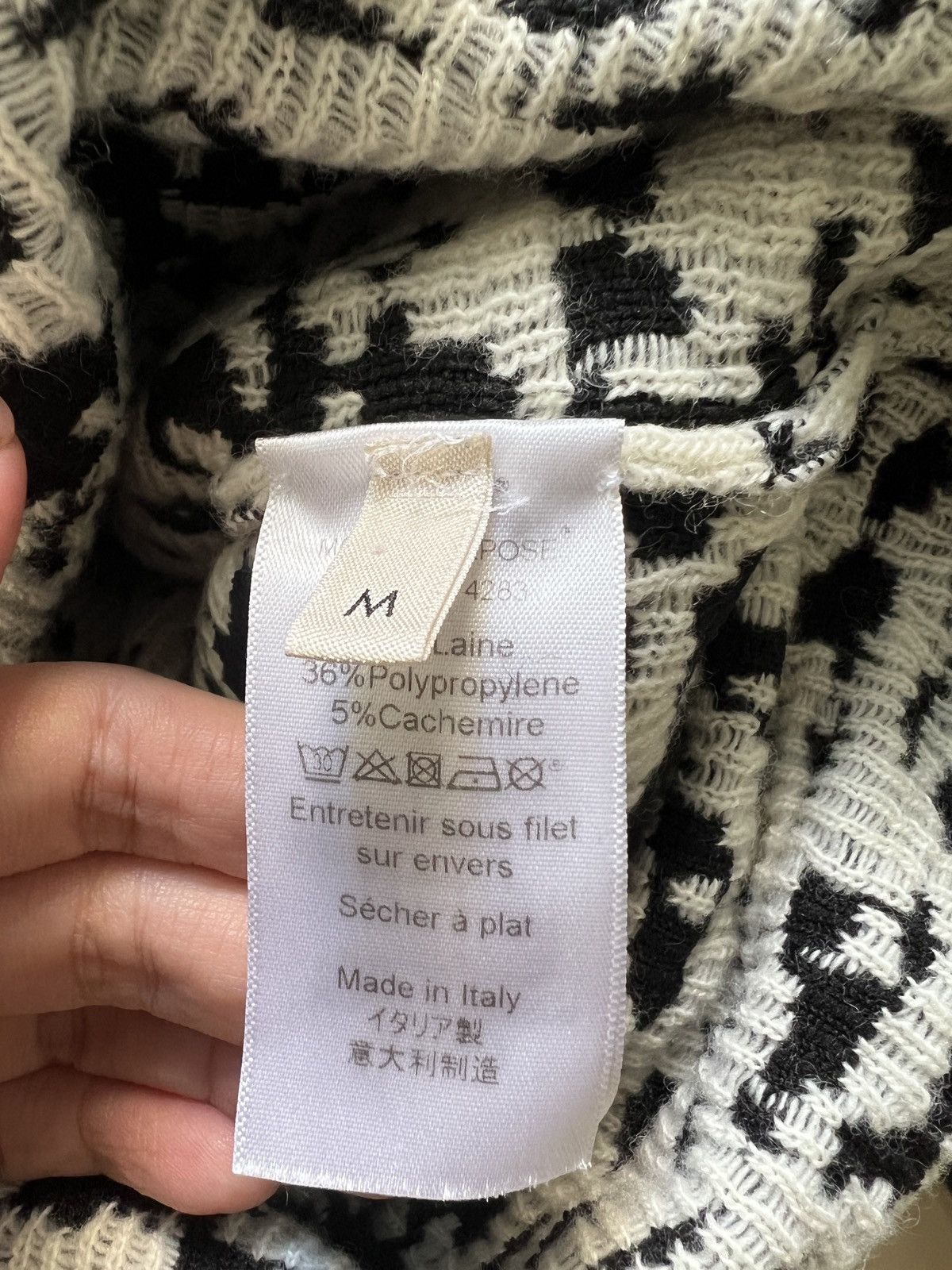 Celine Old Celine by Phoebe Philo jacquard cashmere wool jumper Size M / US 6-8 / IT 42-44 - 4 Thumbnail