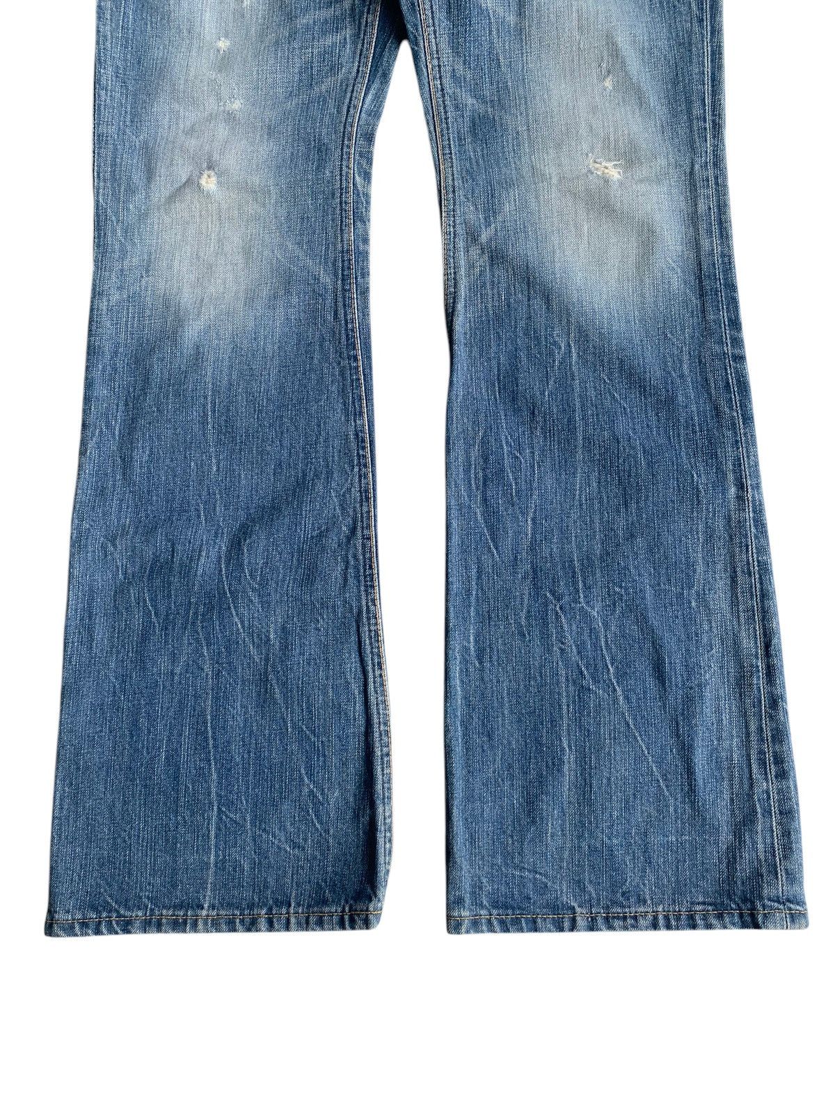 Edwin × Kapital × Vintage FLARE EDWIN 503 FADED PUNK STYLE DISTRESSED DENIM☠️🎌 Size US 30 / EU 46 - 9 Thumbnail