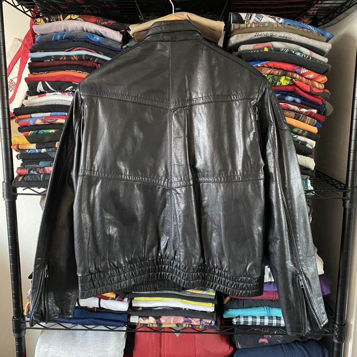 Vintage Vintage Suzuki Leather Jacket Motorcycle Biker 1990s Grunge Size M / US 6-8 / IT 42-44 - 5 Thumbnail