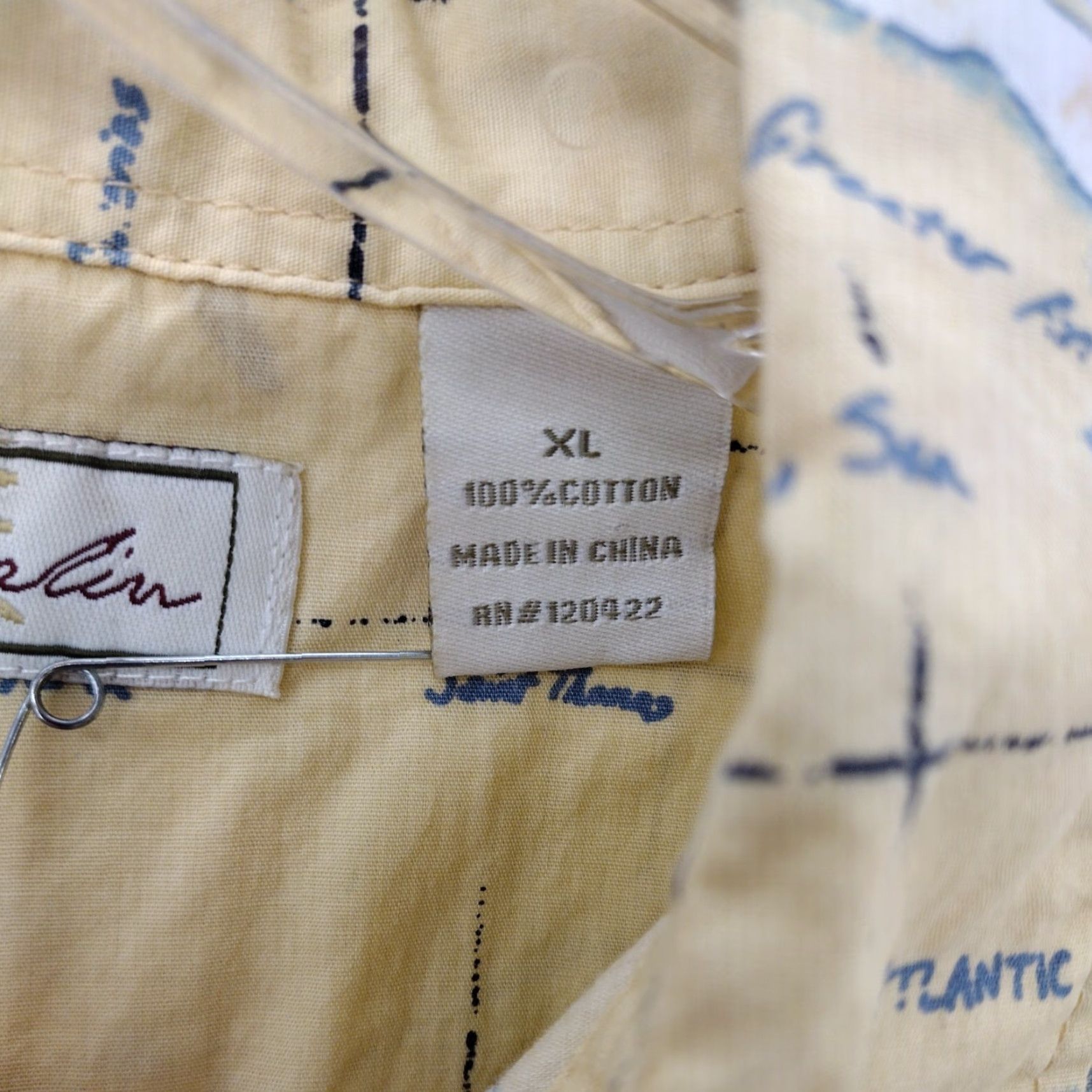Vintage Joe Marlin Shirt Men's XL Button-Down Yellow Floral Print Hawaiian Casual Short Sleeve Men’s XL Yellow Floral Print Size US XL / EU 56 / 4 - 4 Thumbnail
