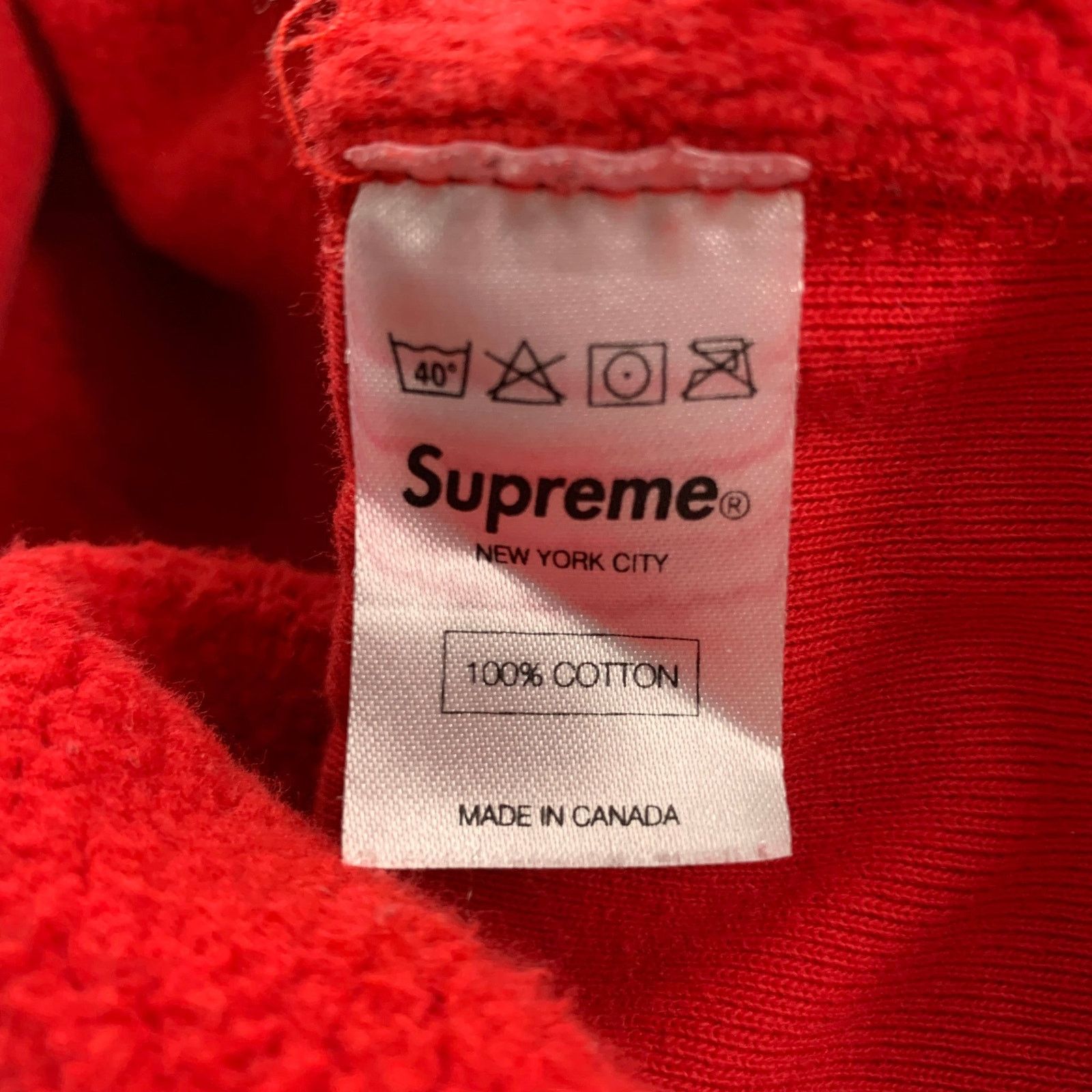 Supreme SUPREME Size M Red Black Cotton Hoodie Sweatshirt Size US M / EU 48-50 / 2 - 9 Thumbnail