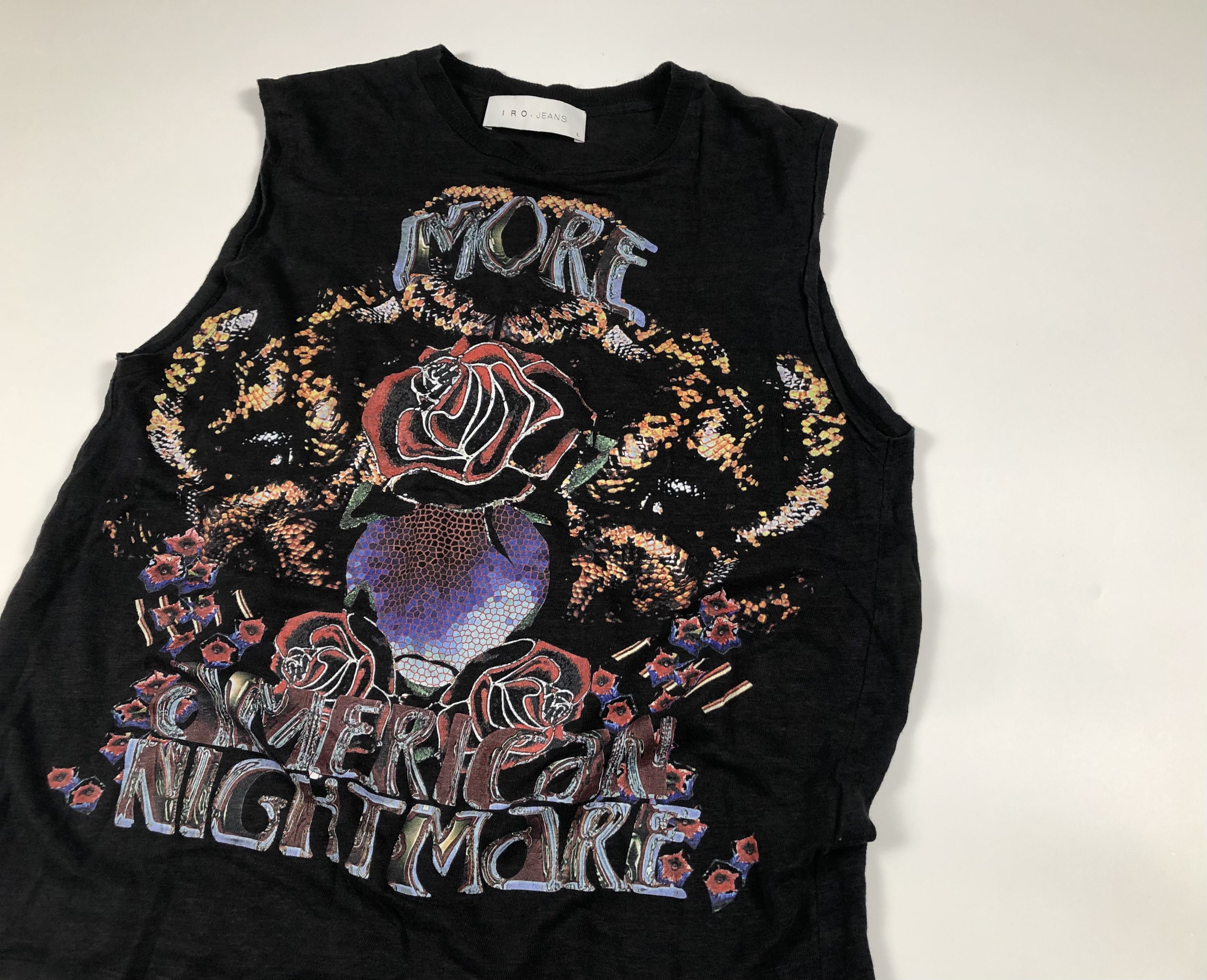 Iro Iro Jeans Linen Sleeveless “More American Nightmare” Size L / US 10 / IT 46 - 2 Thumbnail