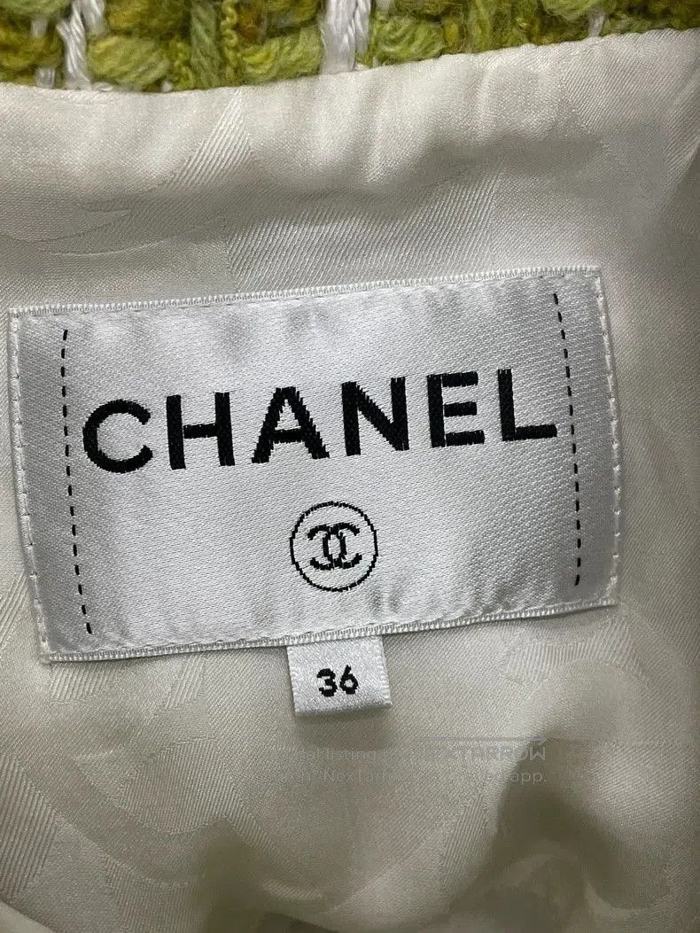 Chanel Chanel Green White Houndstooth Jacket. Size US M / EU 48-50 / 2 - 4 Thumbnail