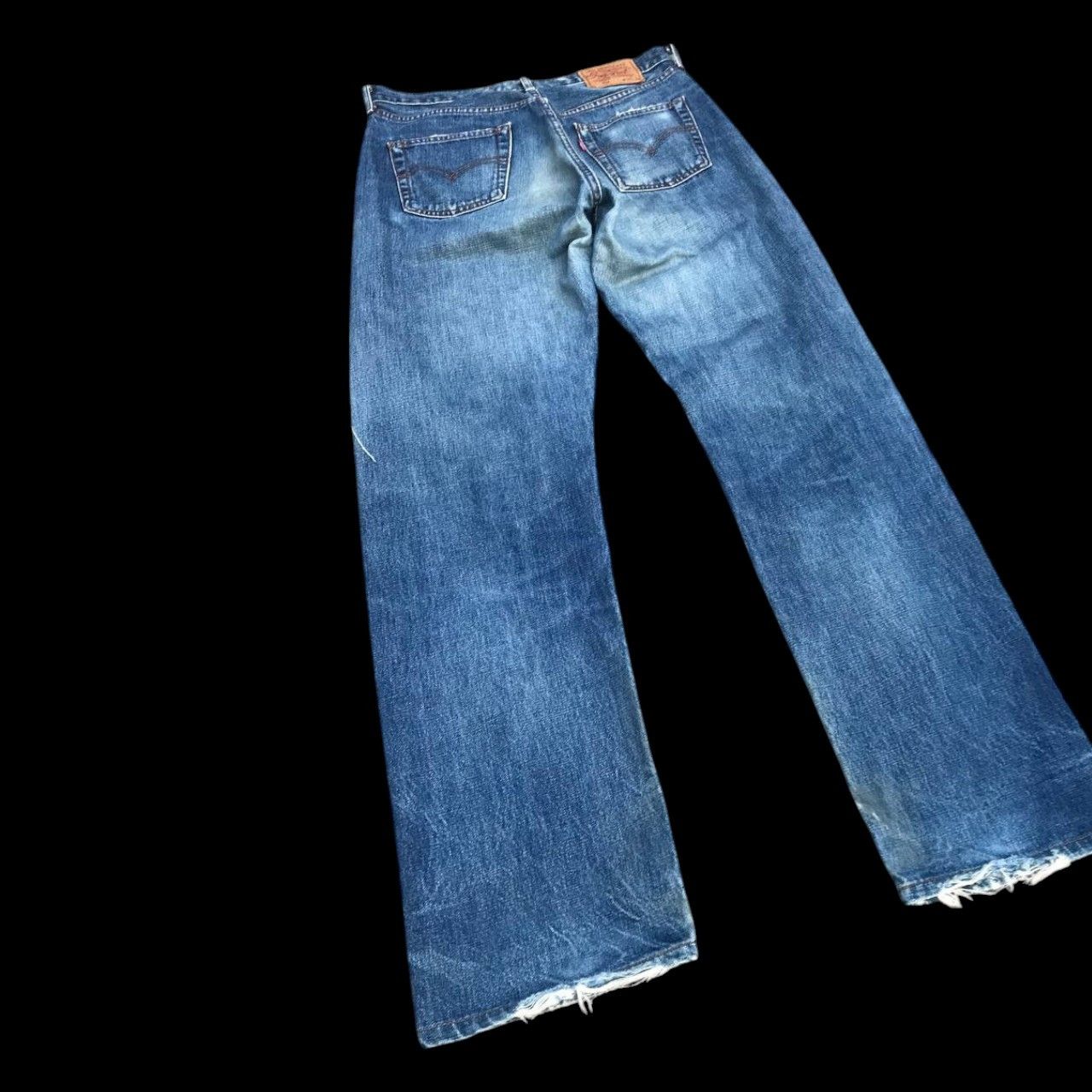 Levi's VINTAGE 1990s LEVIS 502 SELVEDGED DISTRESSED KURT COBAIN Size US 33 - 6 Thumbnail