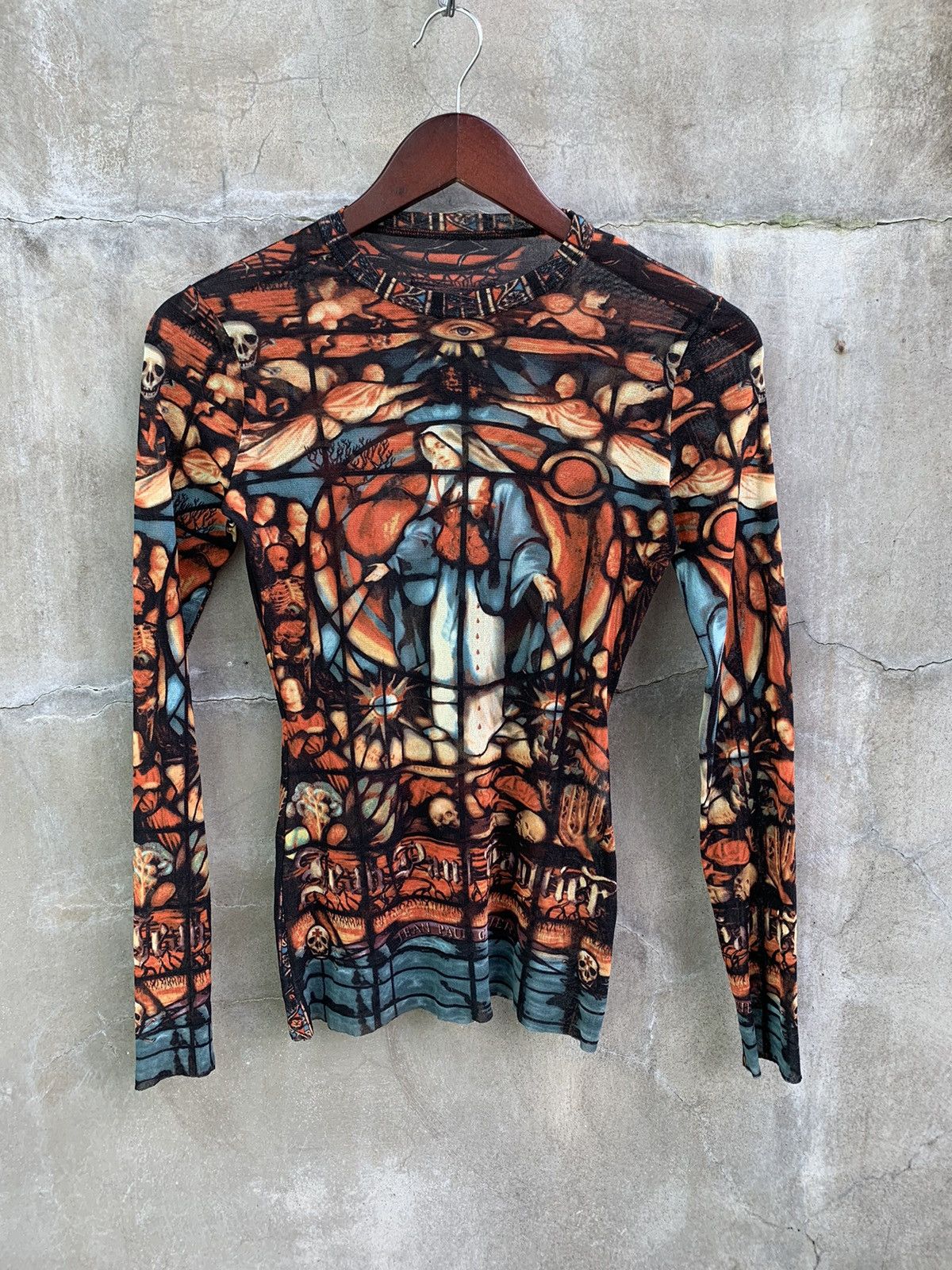 Jean Paul Gaultier AW98 Cathedral Mesh Tattoo Top Size S / US 4 / IT 40 - 6 Thumbnail