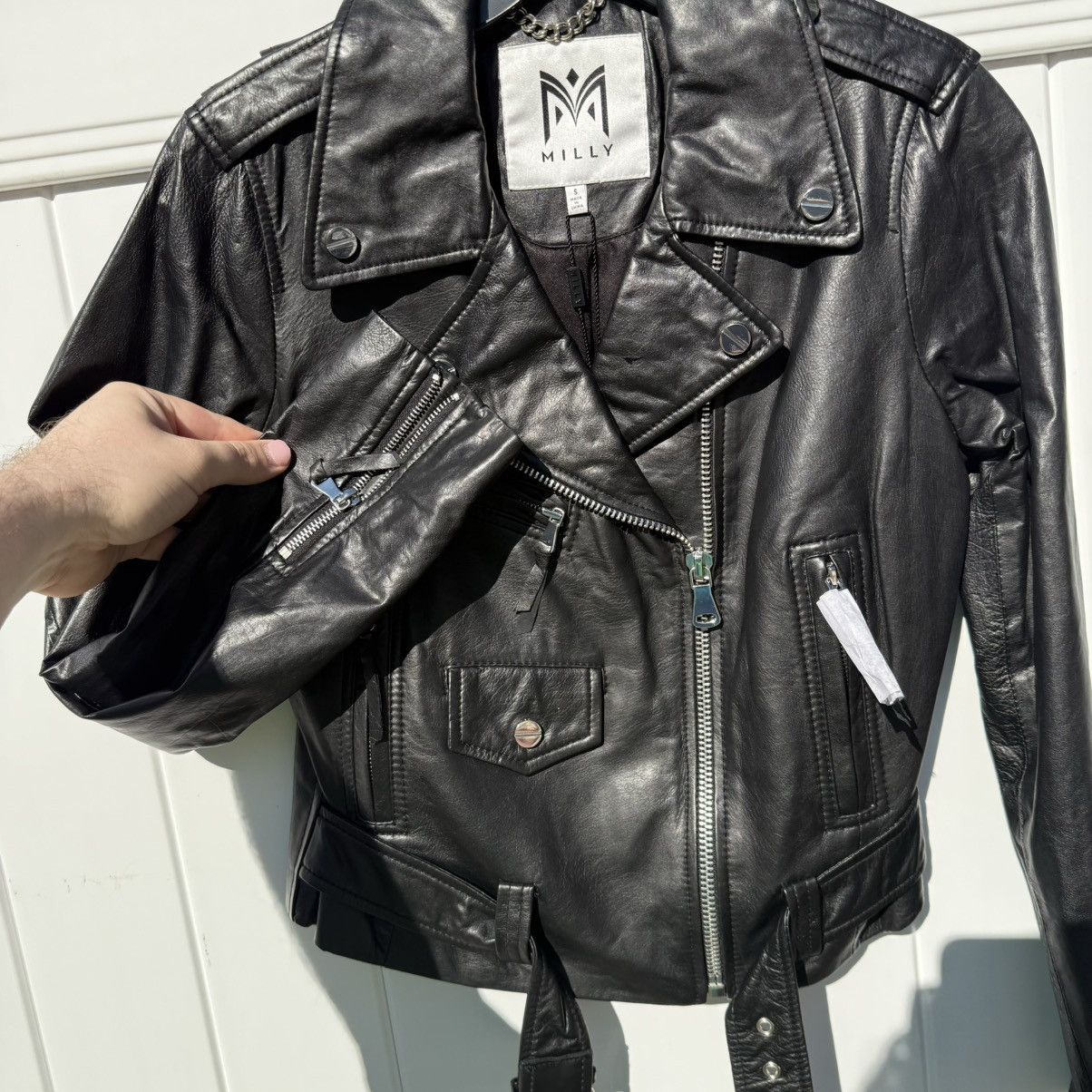 MILLY Milly moto iconic leather jacket Size S / US 4 / IT 40 - 3 Thumbnail