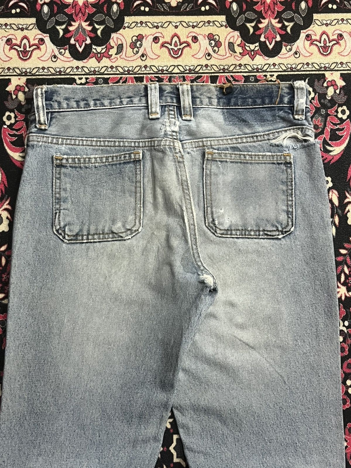 If Six Was Nine ⚡️Flare⚡️Vintage Jormanos Bell Bottom Bush Pants Blue Jeans Size US 29 - 9 Thumbnail