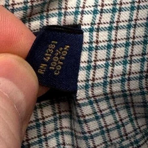 Ralph Lauren Ralph Lauren Shirt Mens Large Teal Checkered Plaid Pony Button Down Long Sleeve Size US L / EU 52-54 / 3 - 6 Thumbnail
