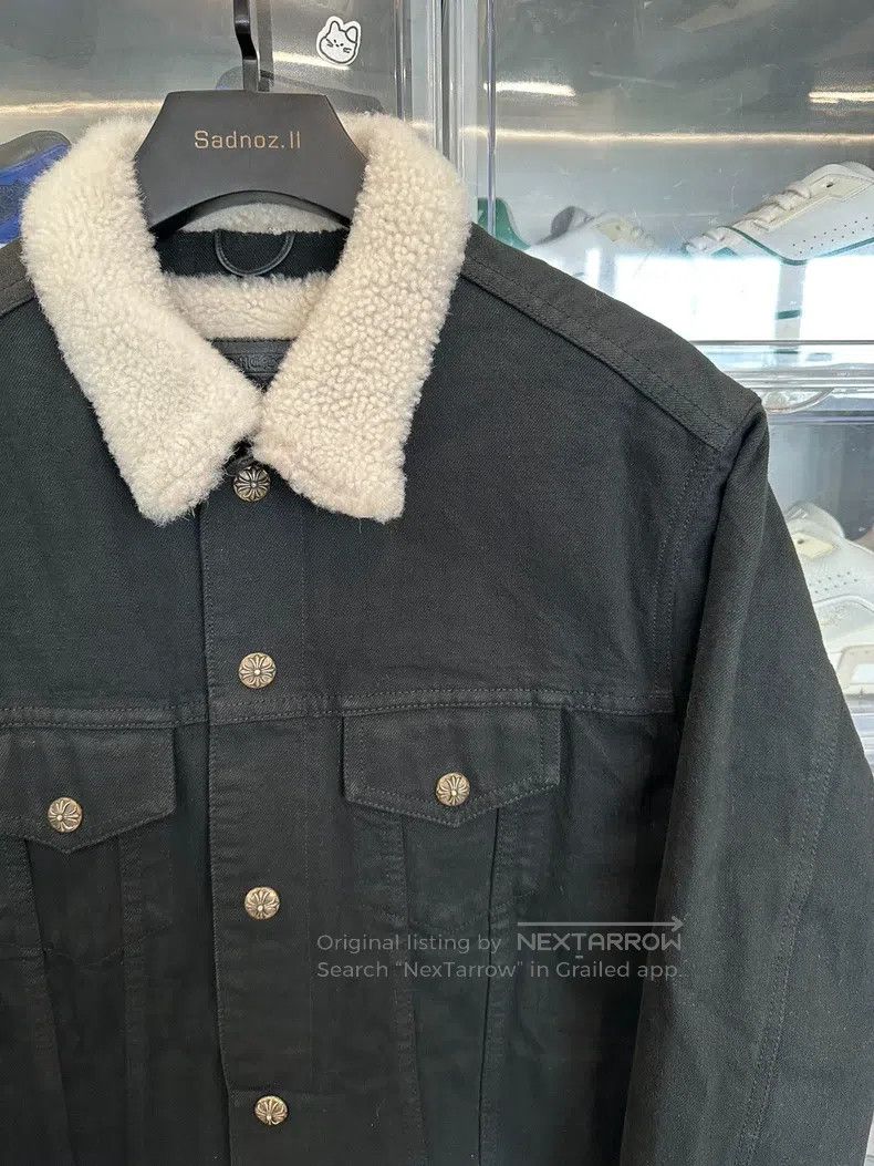 Chrome Hearts CHROME HEARTS Size L Lamb wool black denim jacket Size US L / EU 52-54 / 3 - 2 Thumbnail