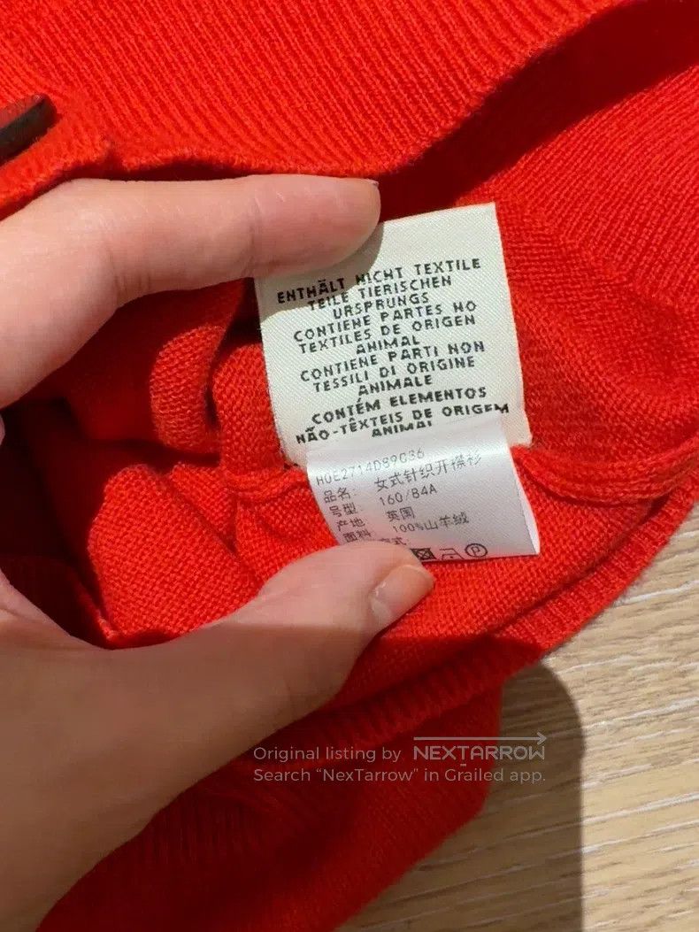 Hermes Hermes V-neck cashmere knitted sweater Size XS / US 0-2 / IT 36-38 - 6 Thumbnail