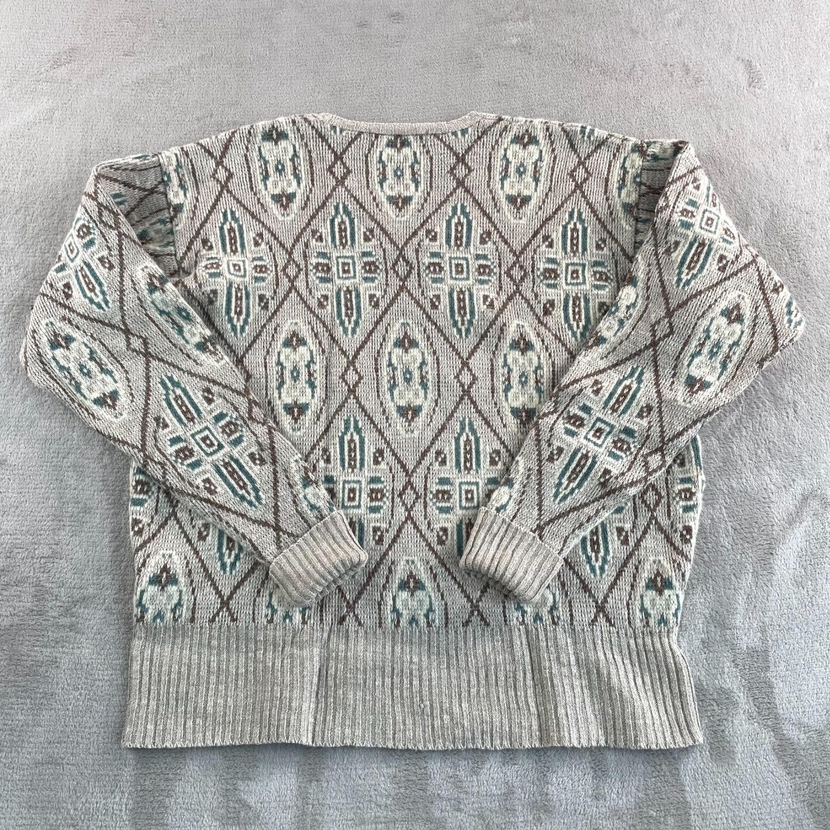 Polo Ralph Lauren VINTAGE Polo Ralph Lauren Sweater Men M V-Neck Aztec Navajo Linen Wool Silk Geometric Pullover Size US M / EU 48-50 / 2 - 4 Thumbnail