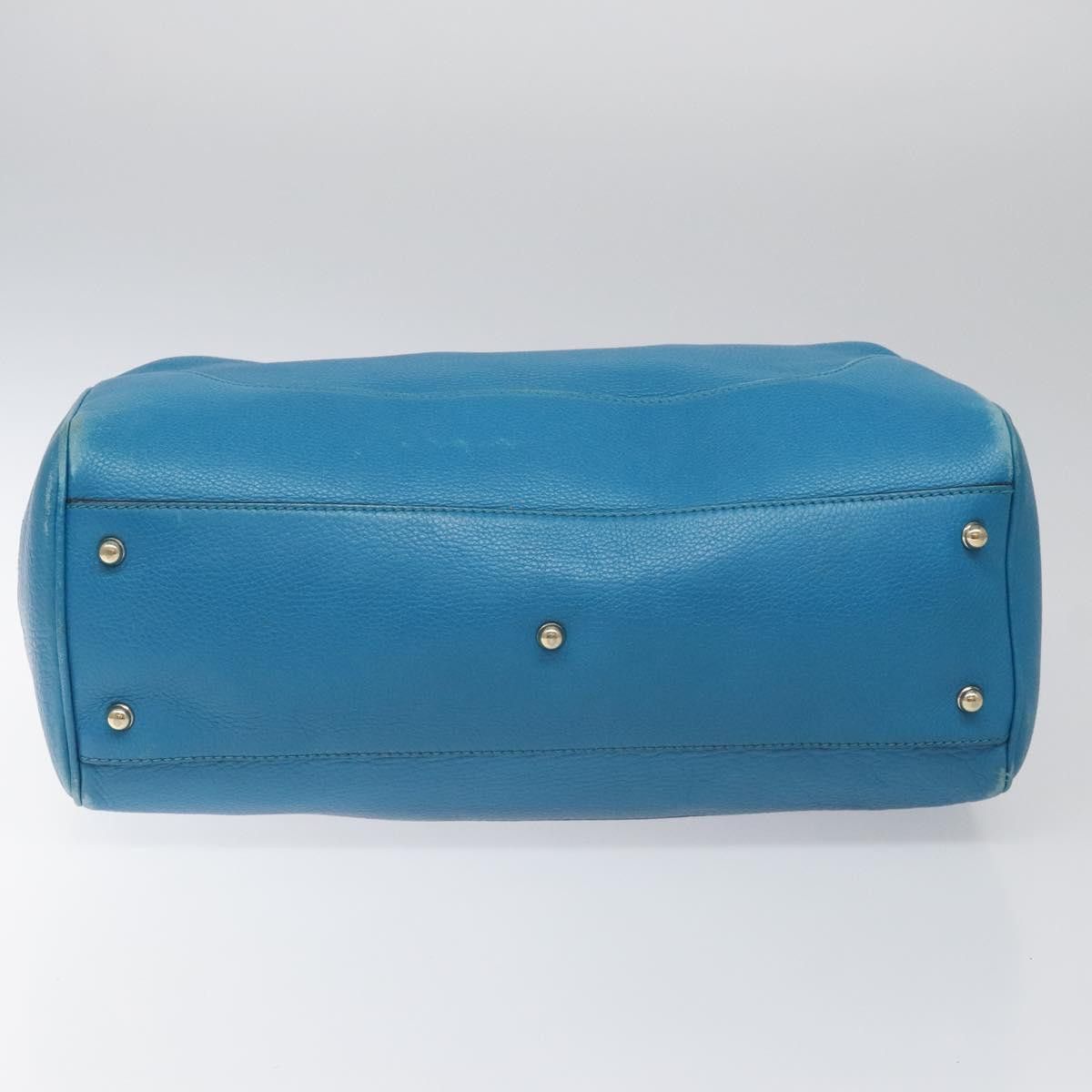 Gucci GUCCI Bamboo Hand Bag Leather Blue Gold Size ONE SIZE - 5 Thumbnail