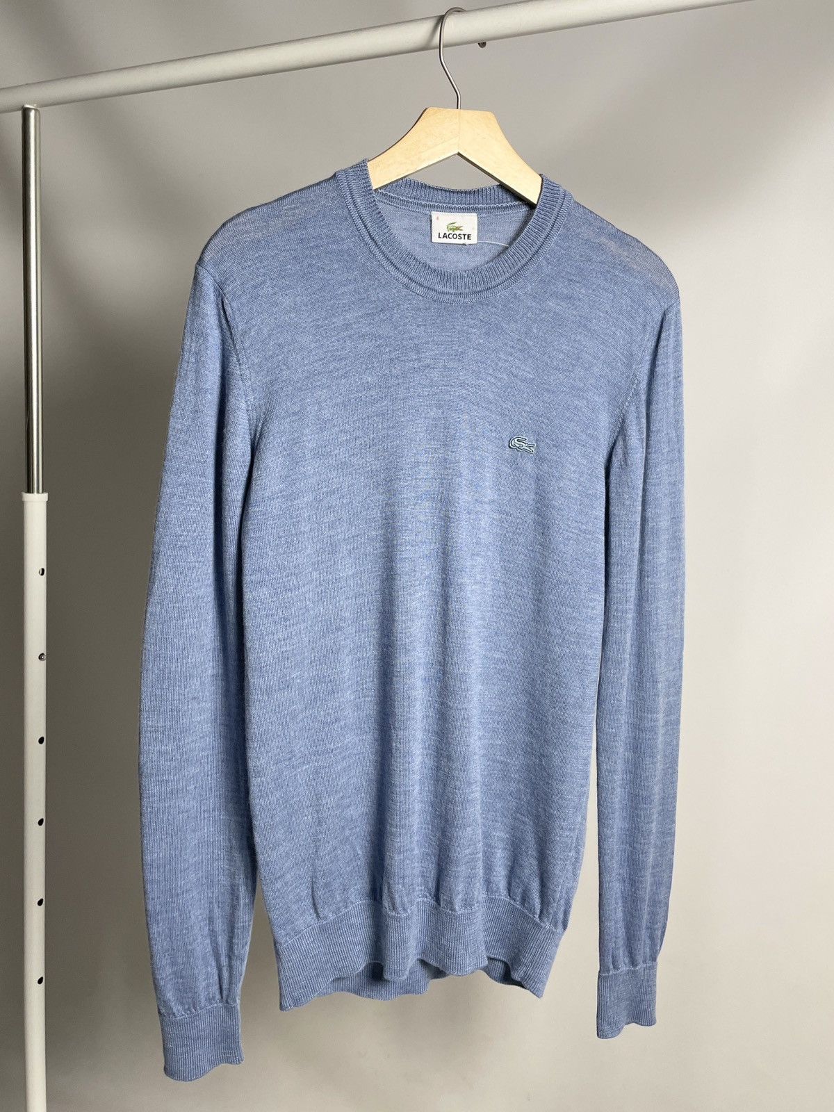 Golf le Fleur × Lacoste × Tyler The Creator VINTAGE 🐊 Lacoste live Blue Logo Knitted light Golf sweater Size US L / EU 52-54 / 3 - 2 Thumbnail