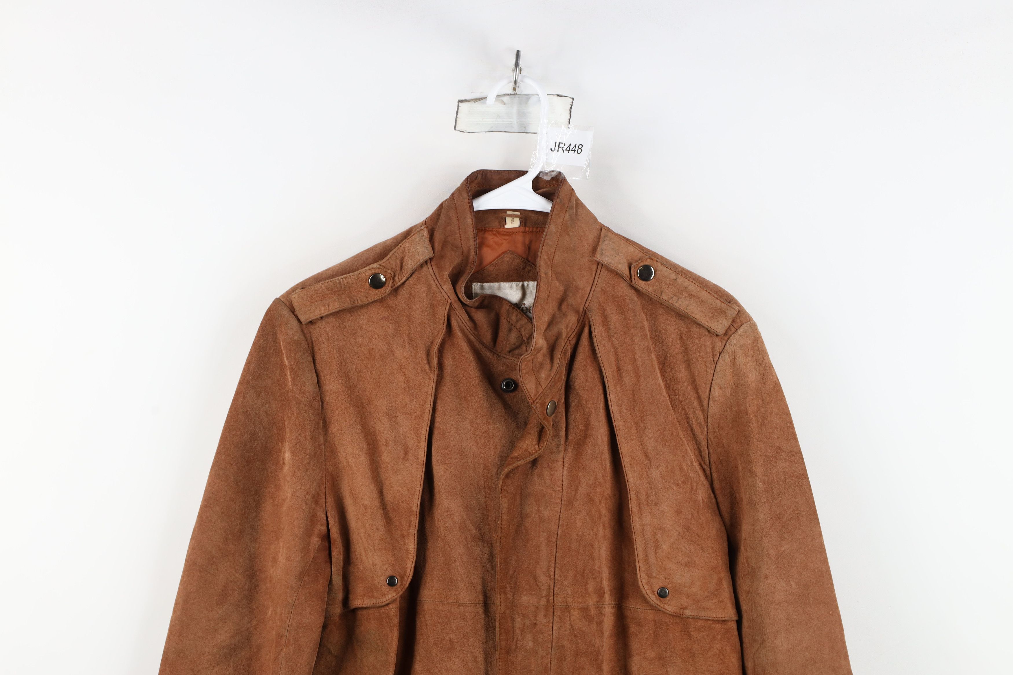 Vintage Vintage 70s Streetwear Suede Leather Full Zip Bomber Jacket Size US XXL / EU 58 / 5 - 2 Thumbnail