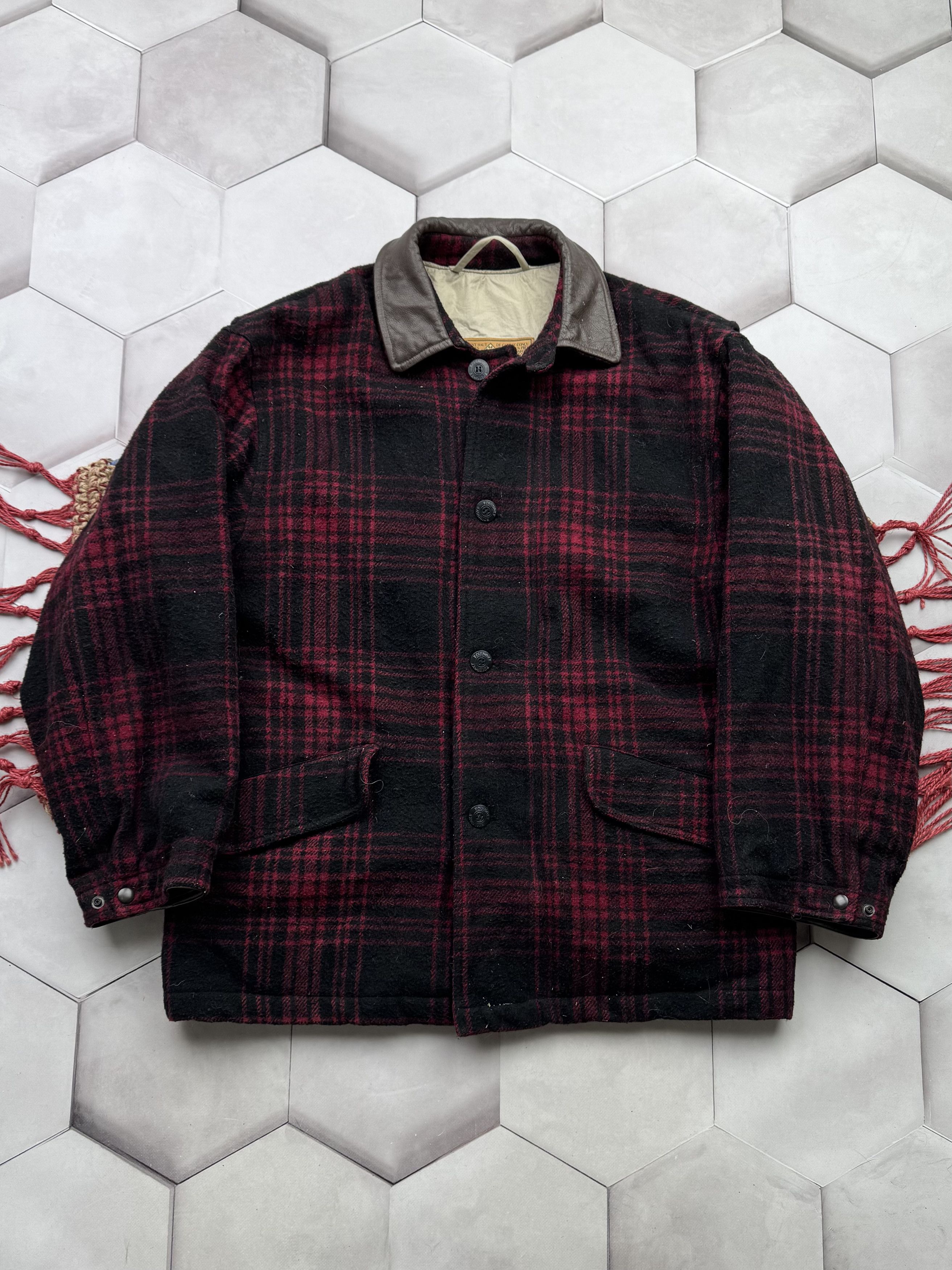 Vintage Vintage 80s Wool Oversized Bomber Jacket Size US M / EU 48-50 / 2 - 1 Thumbnail