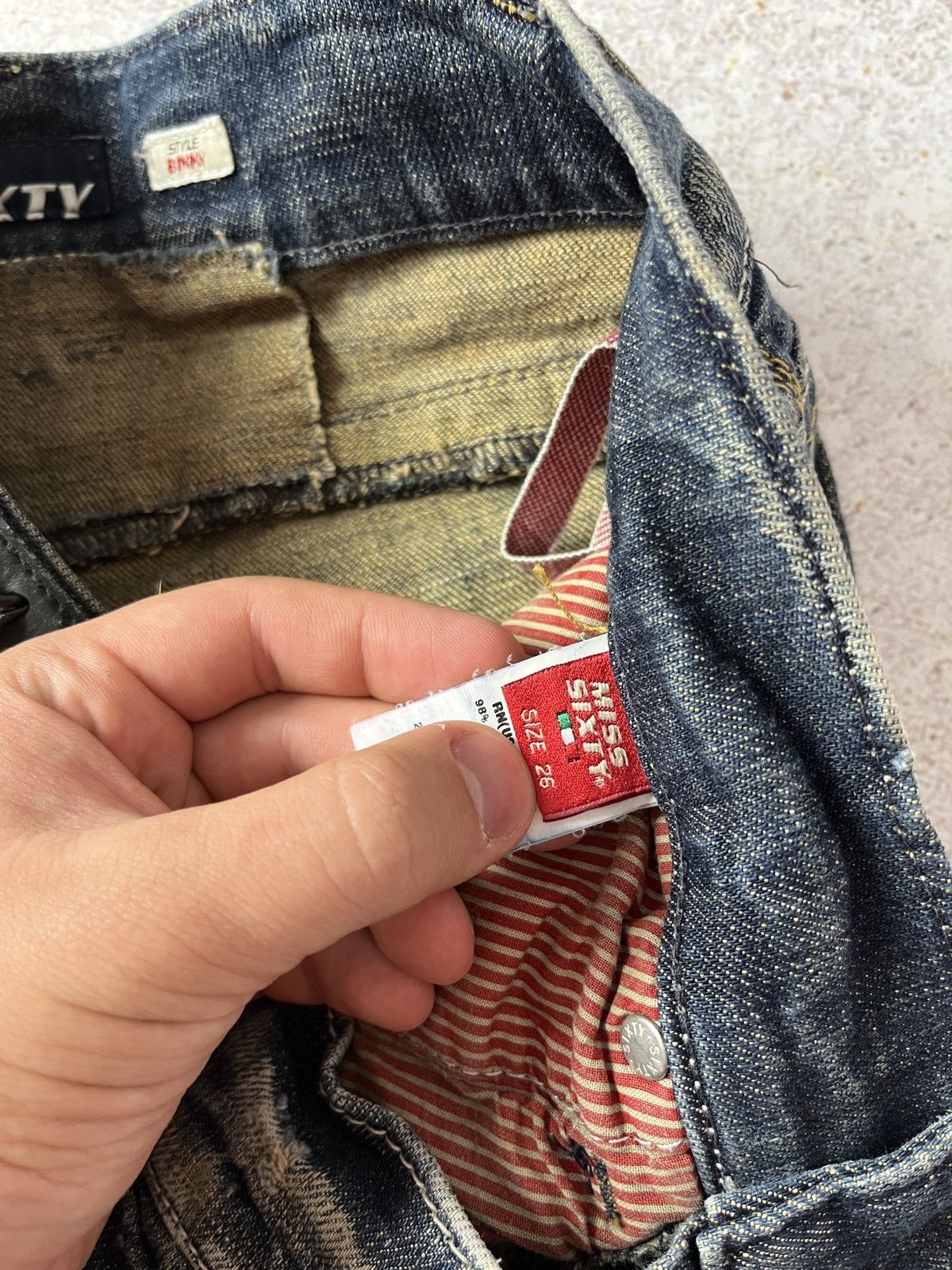 Miss Sixty Miss Sixty ALT “Binky” Denim Jeans Y2K Drip Hype Size 26 Size 26" / US 2 / IT 38 - 8 Thumbnail