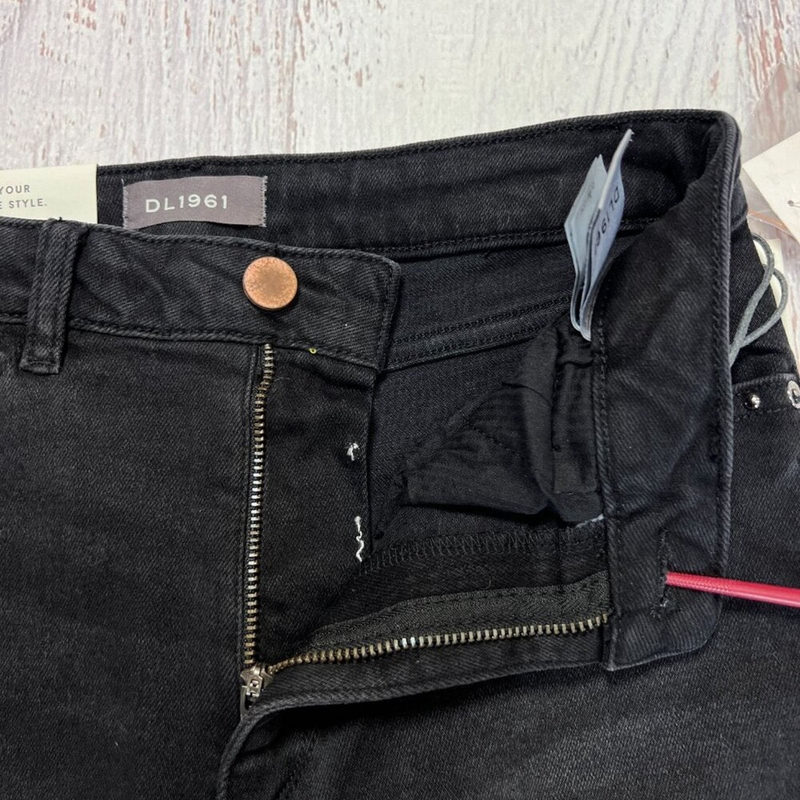 DL1961 DL1961 Chrissy Skinny Jeans Black Studded Size 26 Size 26" / US 2 / IT 38 - 9 Thumbnail