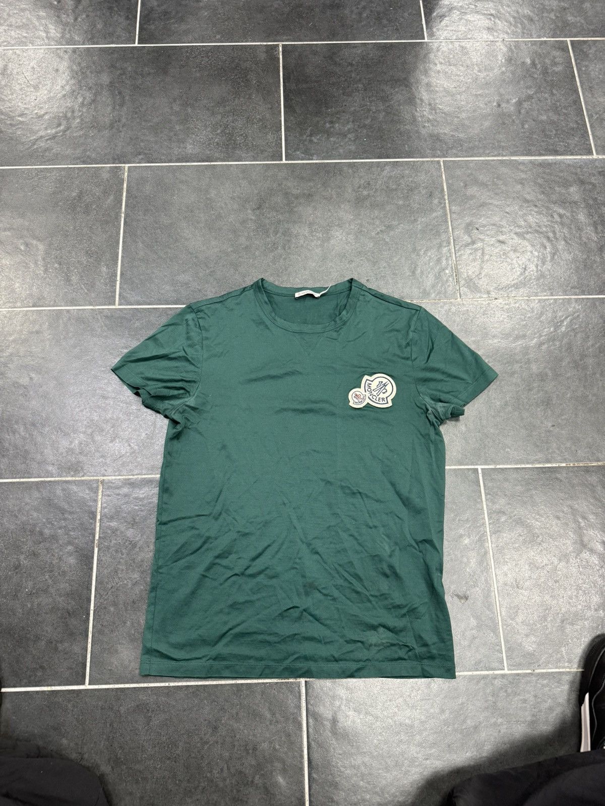 Moncler Moncler green Logo short sleeve t-shirt Size US S / EU 44-46 / 1 - 1 Thumbnail