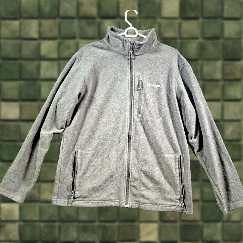 Vintage Columbia Women's Fleece Comfort Jacket Zip Up Gray Large Distressed Solid Jacket Womens Regular Size L Columbia Omni Heat Size L / US 10 / IT 46 - 1 Thumbnail