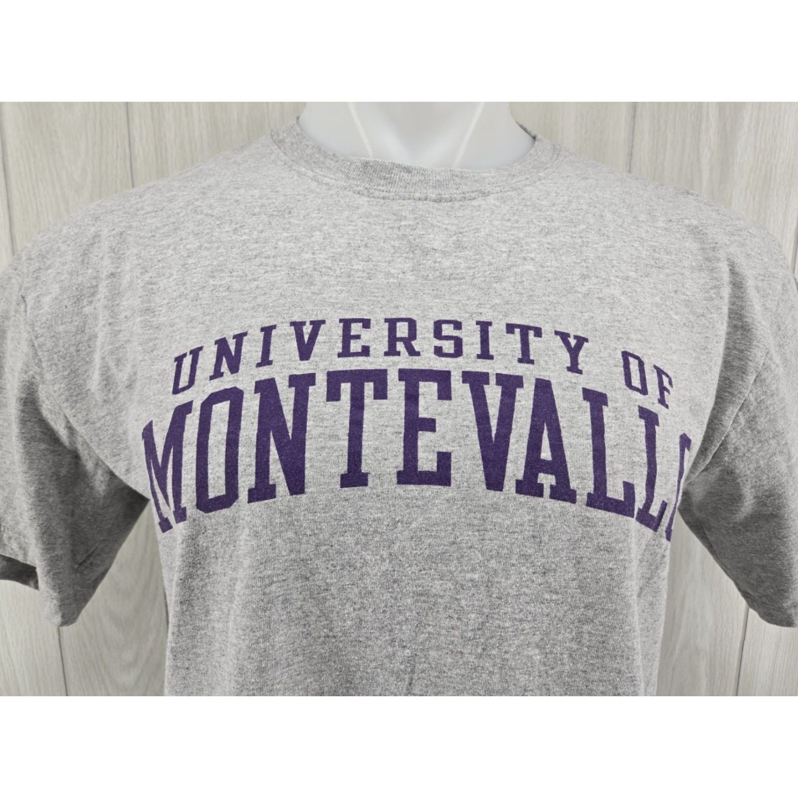 Vintage University of Montevallo Falcons UM T Shirt Size Large Gray Men Regular Cotton Short Sleeve Vintage No N/A Size US L / EU 52-54 / 3 - 3 Thumbnail