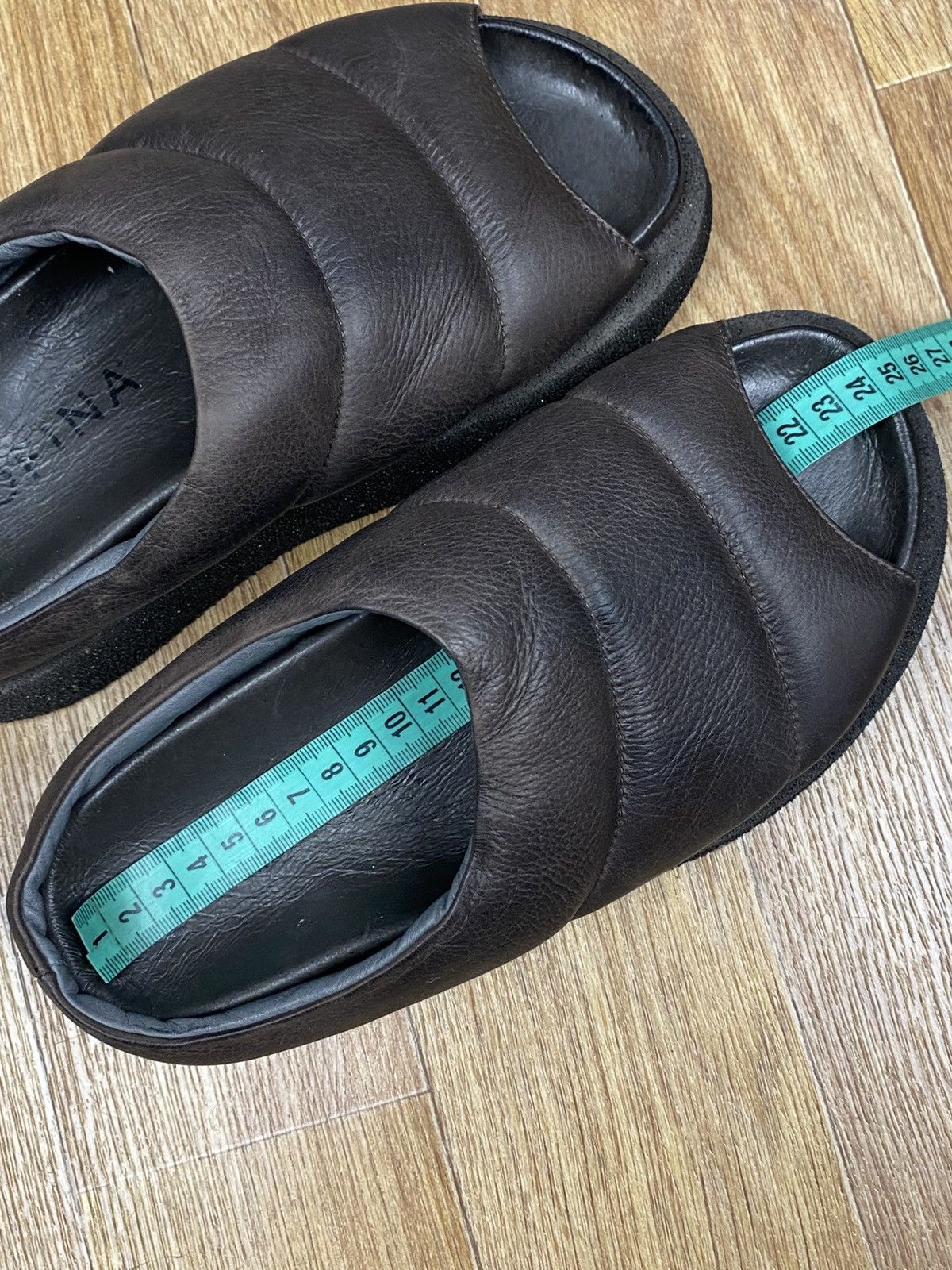Designer × Other Lofina Brown Leather Avantgarde Platform Puff Sliders Size US 8 / IT 38 - 11 Thumbnail