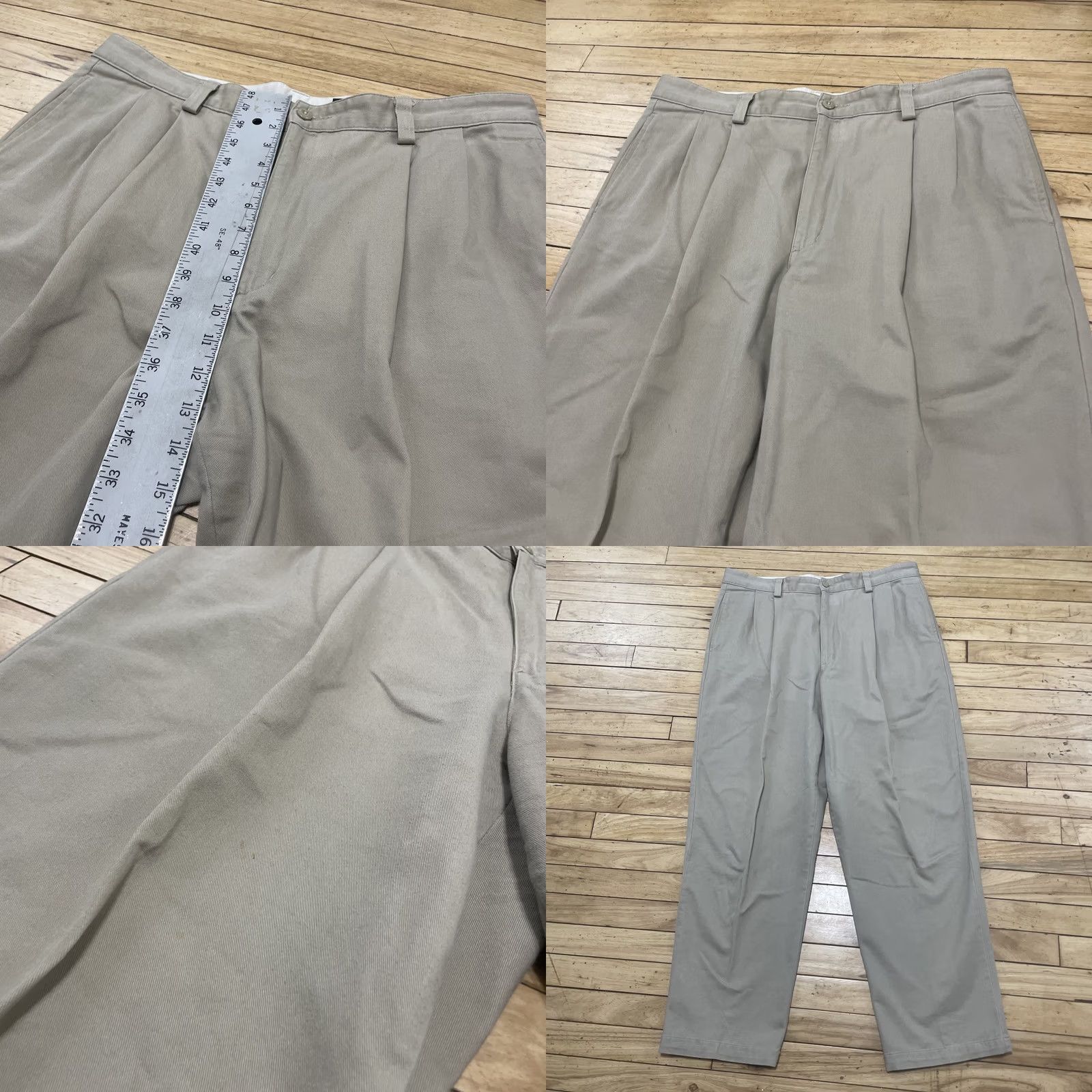 Eddie Bauer VINTAGE Eddie Bauer Pleated Pants Men 36x30 Khaki Relaxed 90s y2k Streetwear Size US 36 / EU 52 - 9 Thumbnail