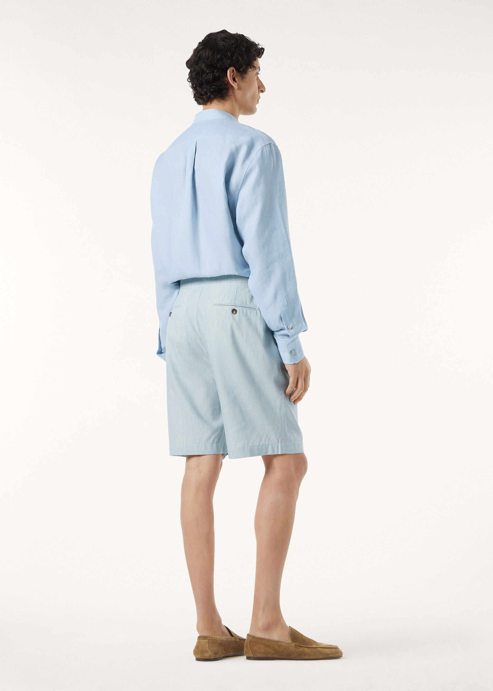 Loro Piana os11x0226 FAQ9781 Nolan Bermuda Short in Salt Bleached Blue Size US 32 / EU 48 - 5 Thumbnail