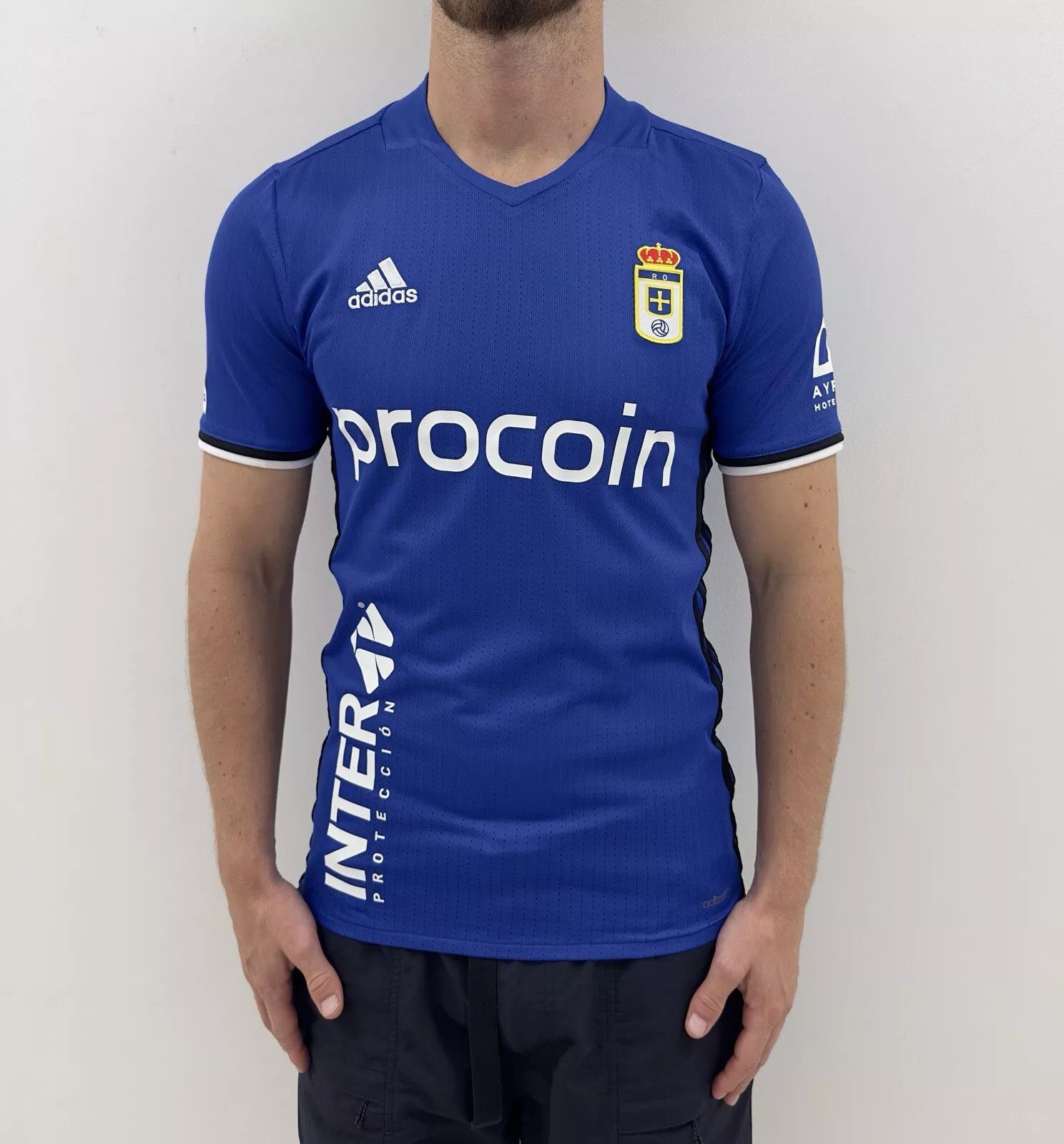 Adidas Real Oviedo 2016 2017 Home Jersey Soccer Adizero PlayerIssue Size US S / EU 44-46 / 1 - 1 Thumbnail