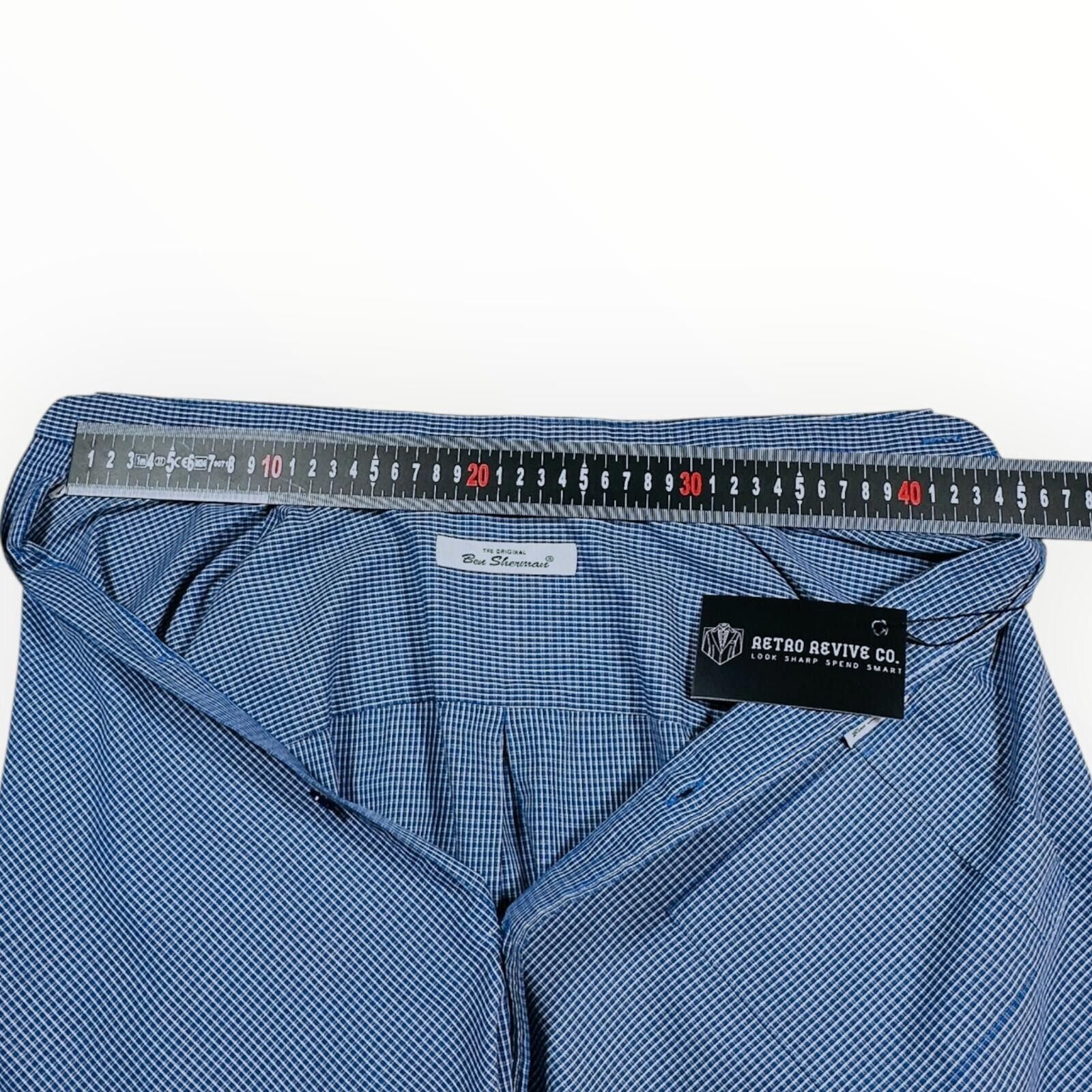 Ben Sherman Ben Sherman Shirt Men's UK Size XL Blue Check Original Size US XL / EU 56 / 4 - 10 Thumbnail