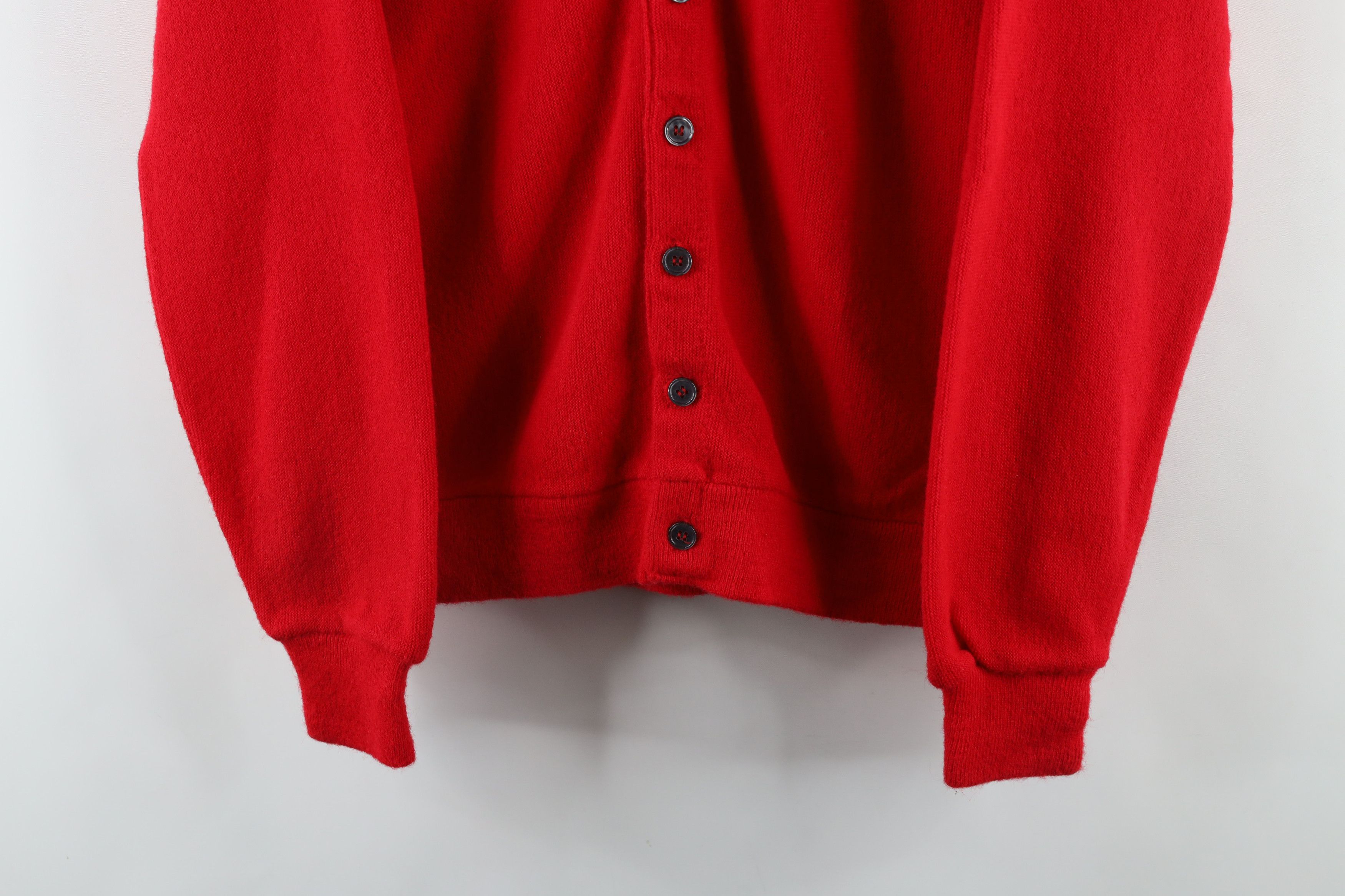 Vintage Vintage 50s 60s Streetwear Button Cardigan Sweater Red USA Size US M / EU 48-50 / 2 - 3 Thumbnail