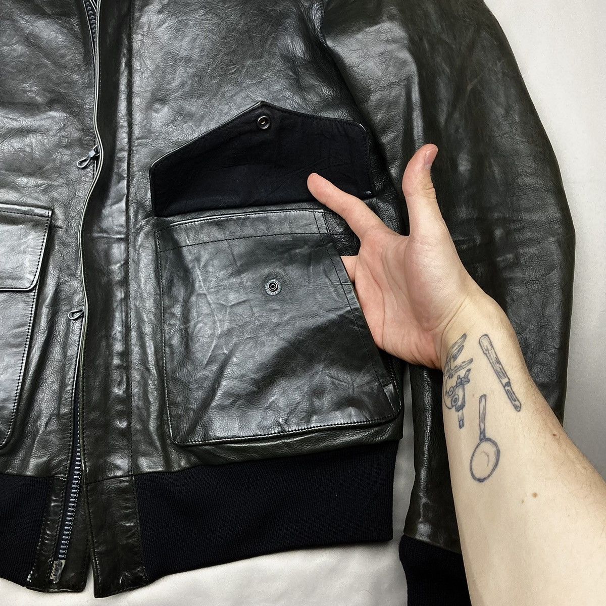 Attachment × Japanese Brand ATTACHMENT LEATHER ARMOR Size US M / EU 48-50 / 2 - 5 Thumbnail