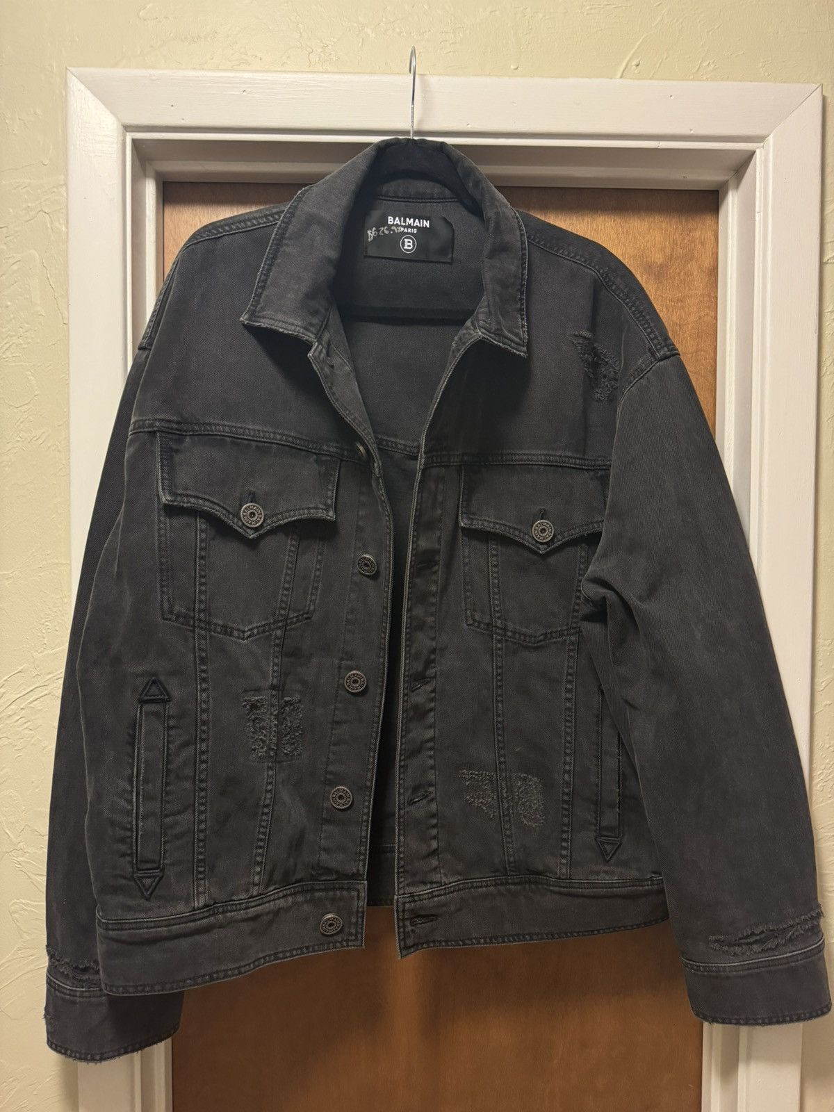 Balmain Balmain Distressed Denim Jacket Size US M / EU 48-50 / 2 - 1 Thumbnail