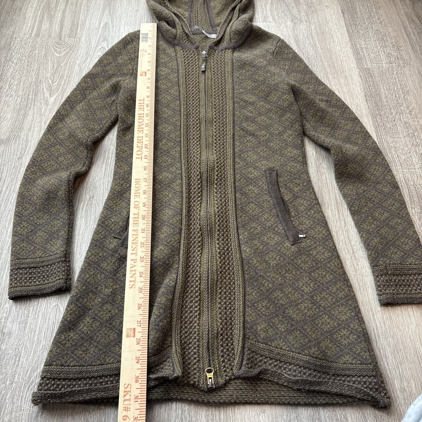 Athleta Athleta Wool Blend Hooded Long Cardigan Sweater Coat S Size S / US 4 / IT 40 - 6 Thumbnail