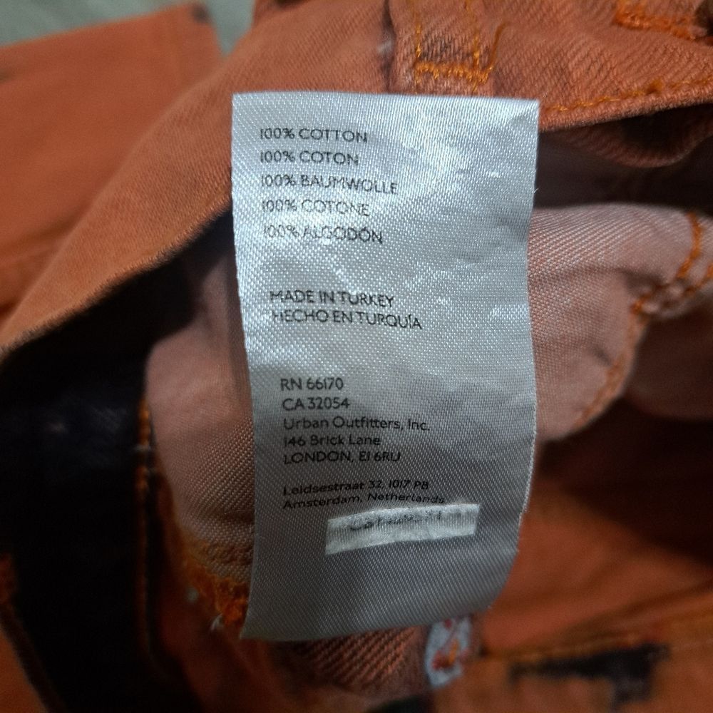 Bdg BDG The A Wide Leg Ombre Acid Wash Grunge Streetwear Baggy Jeans Size 26 Orange Size 26" / US 2 / IT 38 - 7 Thumbnail