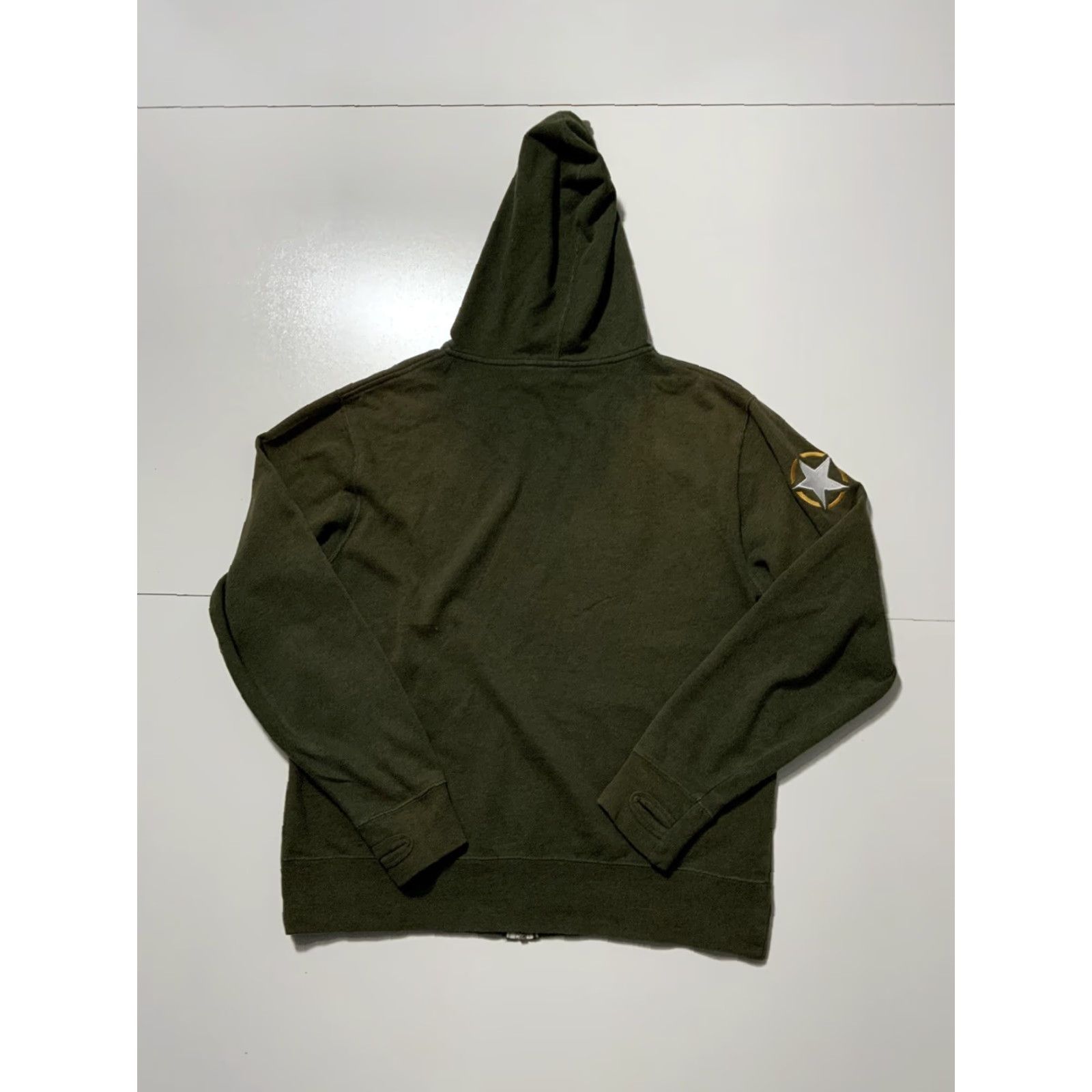 Vintage Call Of Duty WWII World War 2 Independent Trading Olive Zip Gaming Hoodie Sz. M Mens Size US M / EU 48-50 / 2 - 2 Thumbnail