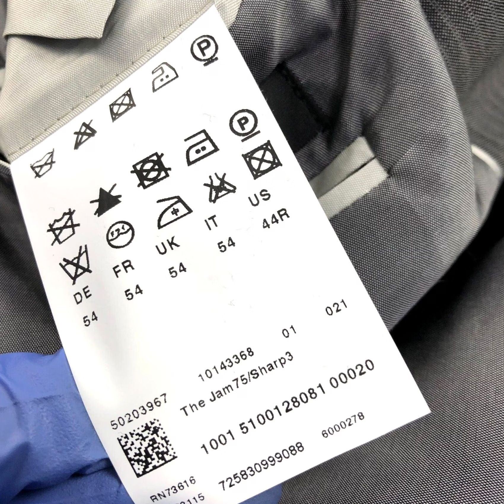 Hugo Boss Hugo Boss 42L Paolini Movio Sport Coat - Gray - Striped - One Piece Size US S / EU 44-46 / 1 - 7 Thumbnail