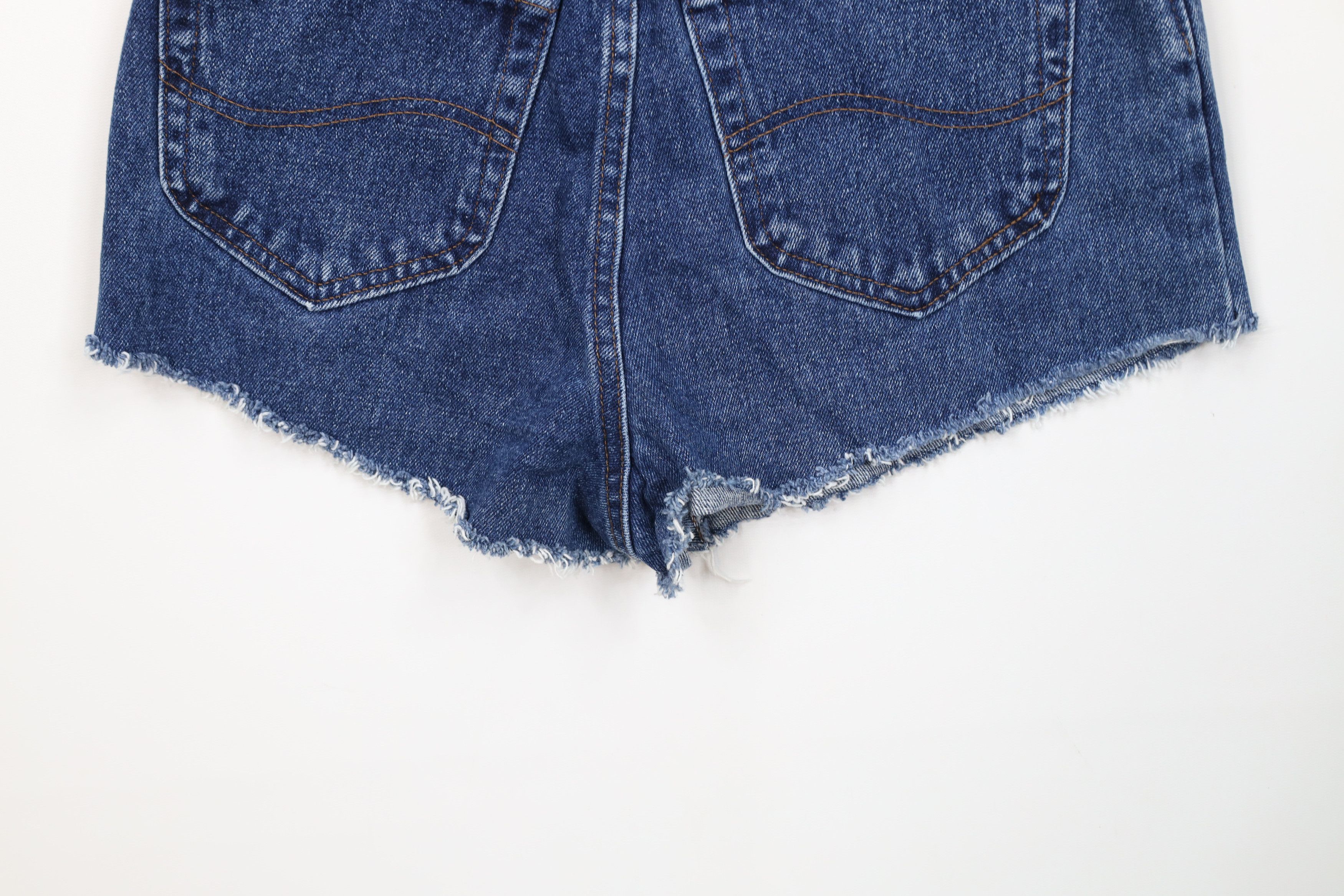 Lee Vintage 90s Lee Off Denim Jean Shorts Jorts Blue Cotton USA Size 34" / US 12 / IT 48 - 12 Thumbnail