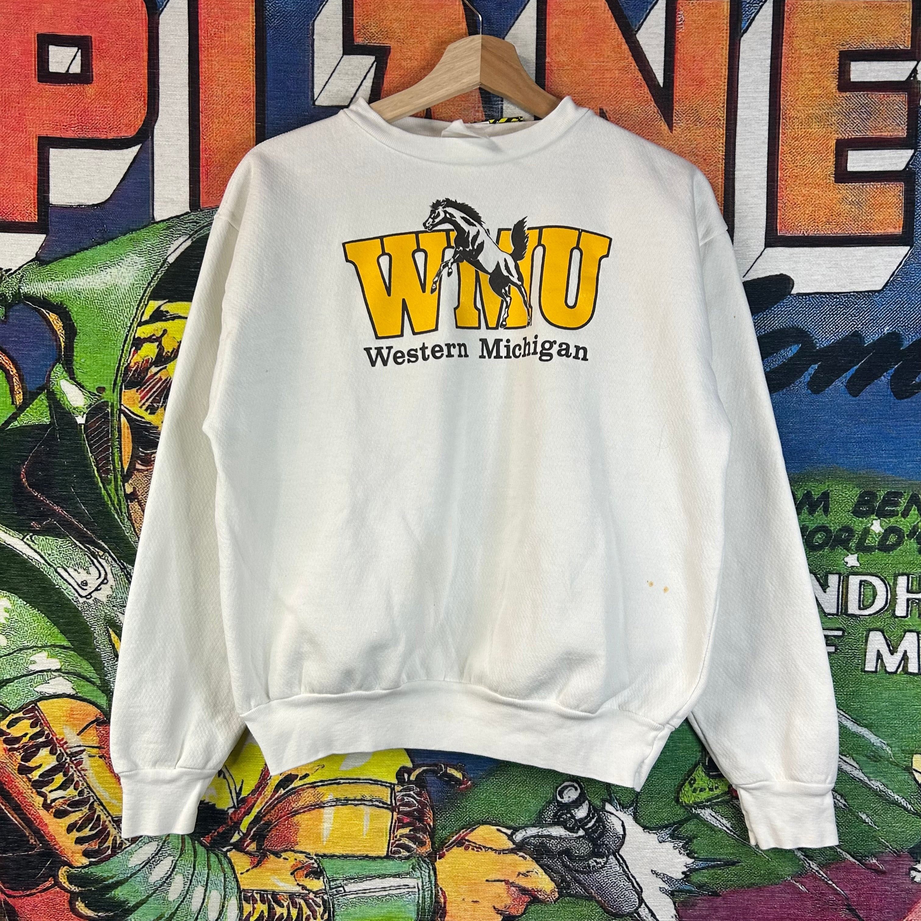 Vintage Vintage 90s Western Michigan University Sweatshirt Size M Size US M / EU 48-50 / 2 - 1 Thumbnail