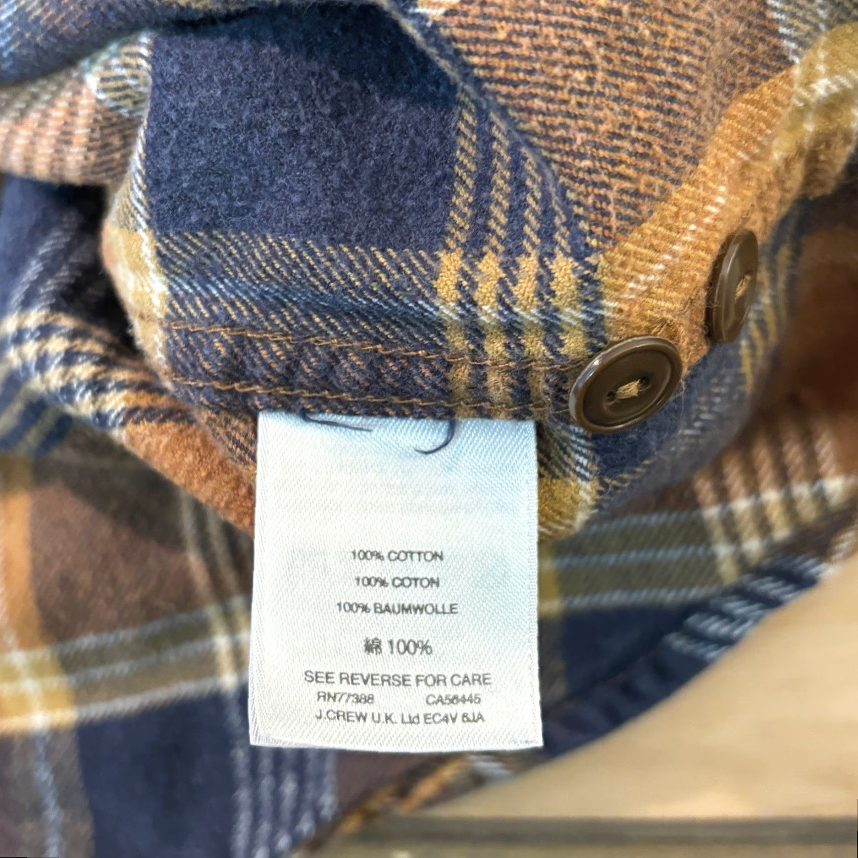 Wallace & Barnes Wallace & Barnes J.Crew Plaid Flannel Shirt S Blue Mens Casual Workwear Size US S / EU 44-46 / 1 - 6 Thumbnail