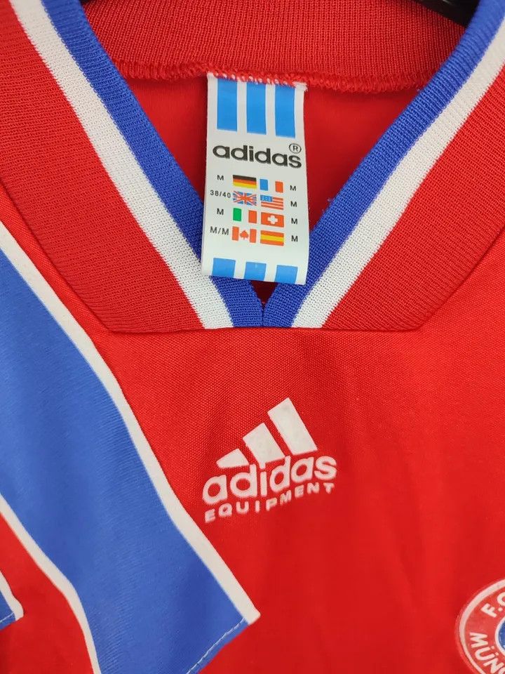 Vintage 1993 / 1995 Bayern Munich Home FOOTBALL Kit SHIRT SOCCER Size US M / EU 48-50 / 2 - 7 Thumbnail